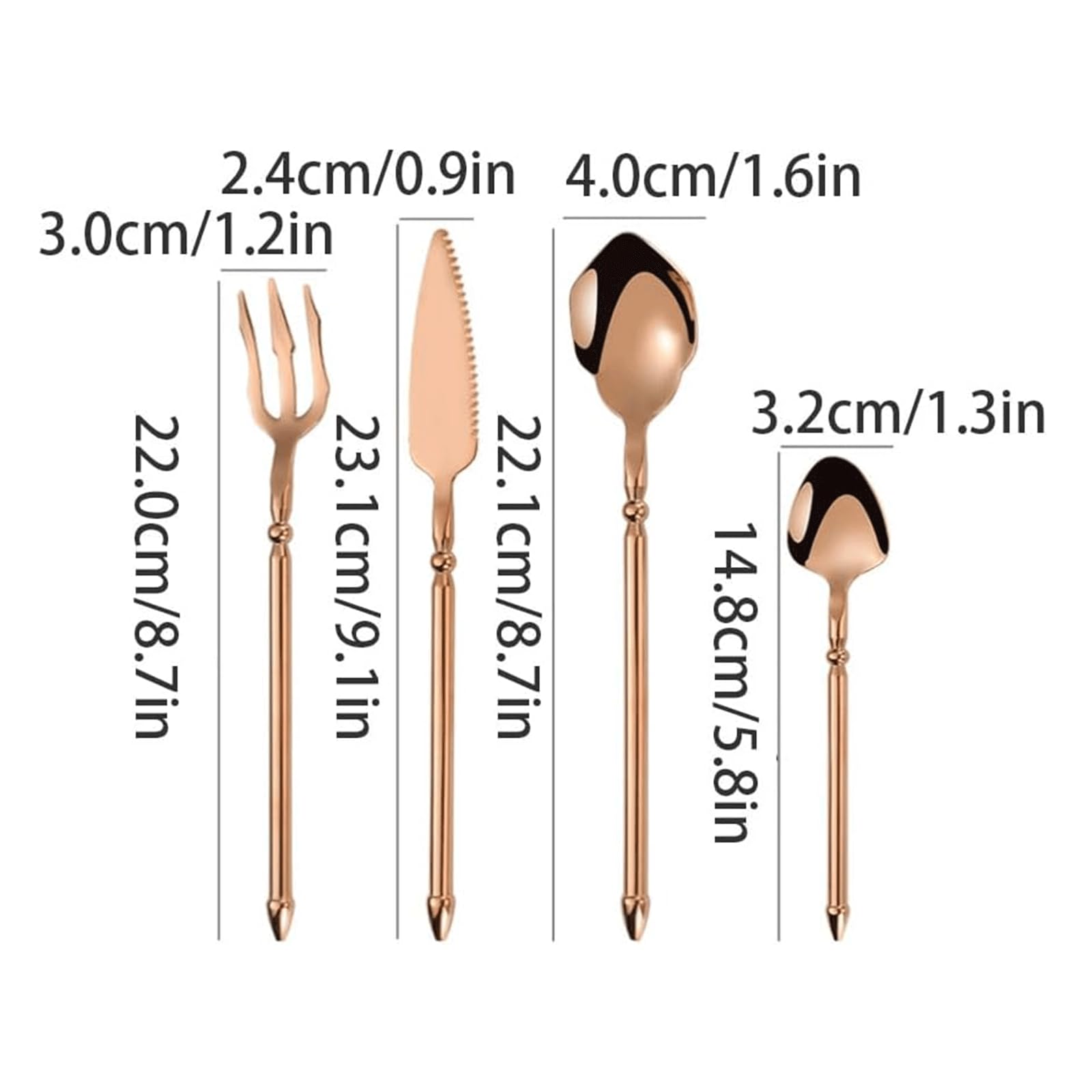 Ensemble de Couverts 2/3/4 pièces Ensemble de Couverts en Acier Inoxydable Couteau Fourchette cuillère Miroir Poli argenterie Ensemble de Vaisselle Portable