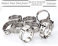 Vista 2 de Paquete de 50 anillos de abrazadera PEX de 1 pulgada, accesorios Pex de acero inoxidable, abrazaderas de compresión para conexiones de tubería PEX