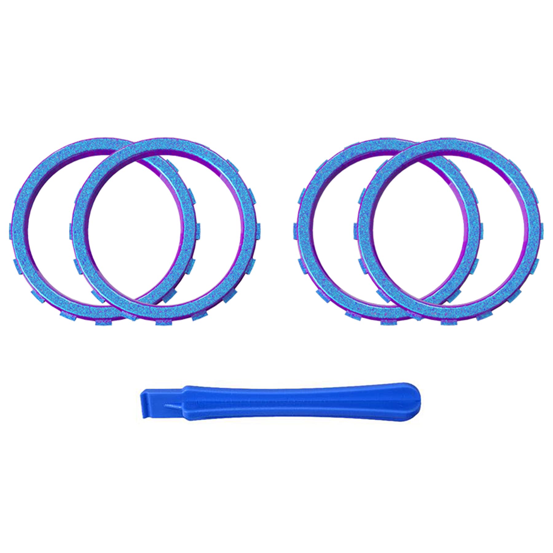 eXtremeRate Anillos de Joysticks para eXtremeRate Carcasa ASR Versión para Xbox Series X/S Accesorios Anillos de Acentos Rings Accesorios para Xbox One Elite, Elite Series 2 Mando(Azul a Violeta)