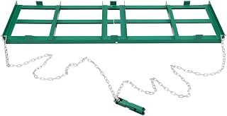 Garvee 6 FT Drag Harrow Driveway Grader, Tow Behind Lawn and Power Rake with 6 FT Chain, Lawn Leveling for ATV, UTV, Tractor, Mower, Land Leveler for Gravel, Sand, Soil, Hay,Gravel Driveway Drag,Green