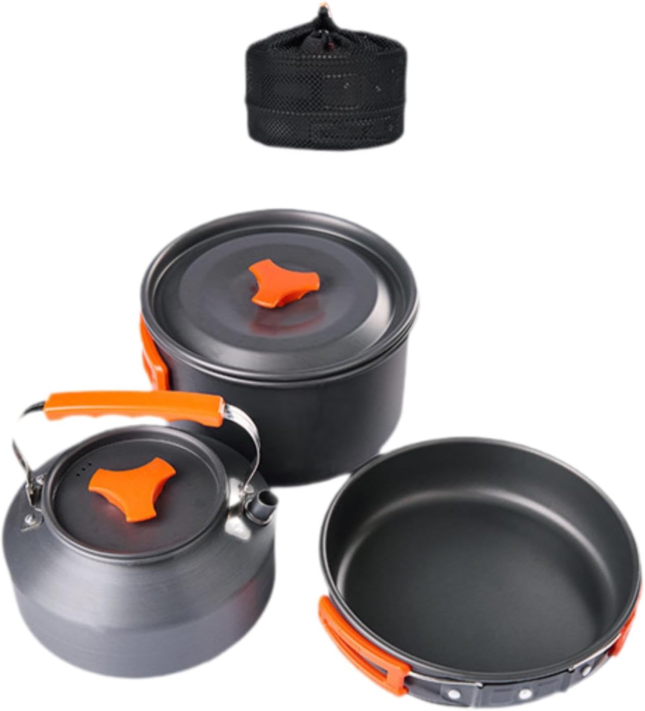 harayaa 3x conjunto de cozinha acampamento panelas kit bagun... - imagem principal do produto