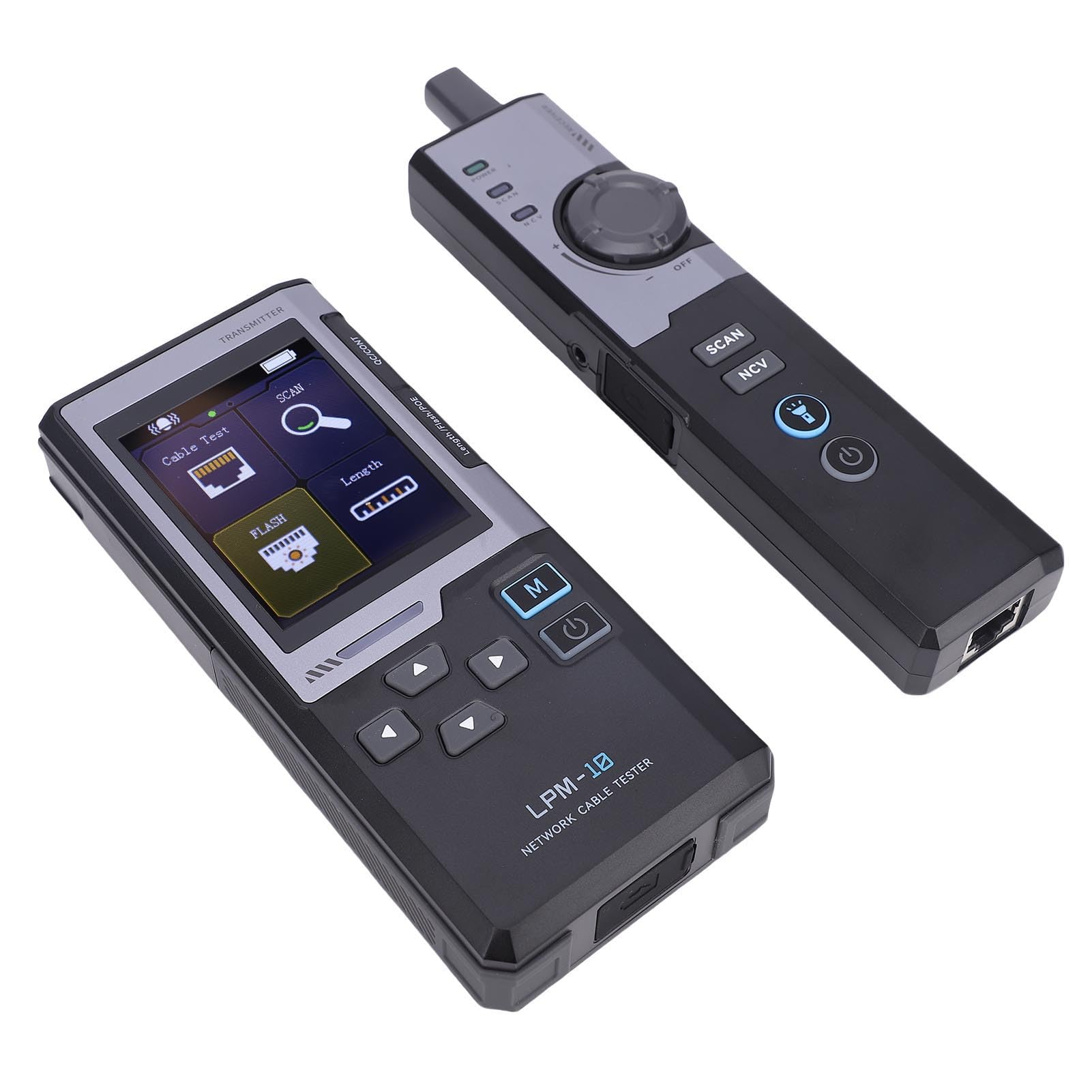 SEAFRONT NF-8209 Tester per Cavi di Rete RJ45 Ethernet Wire Schermo a Colori da 2,4 Pollici con Test PoE Porta di Rilevamento NCV Lampeggiante per Test di Lunghezza Cavo CAT5 CAT6