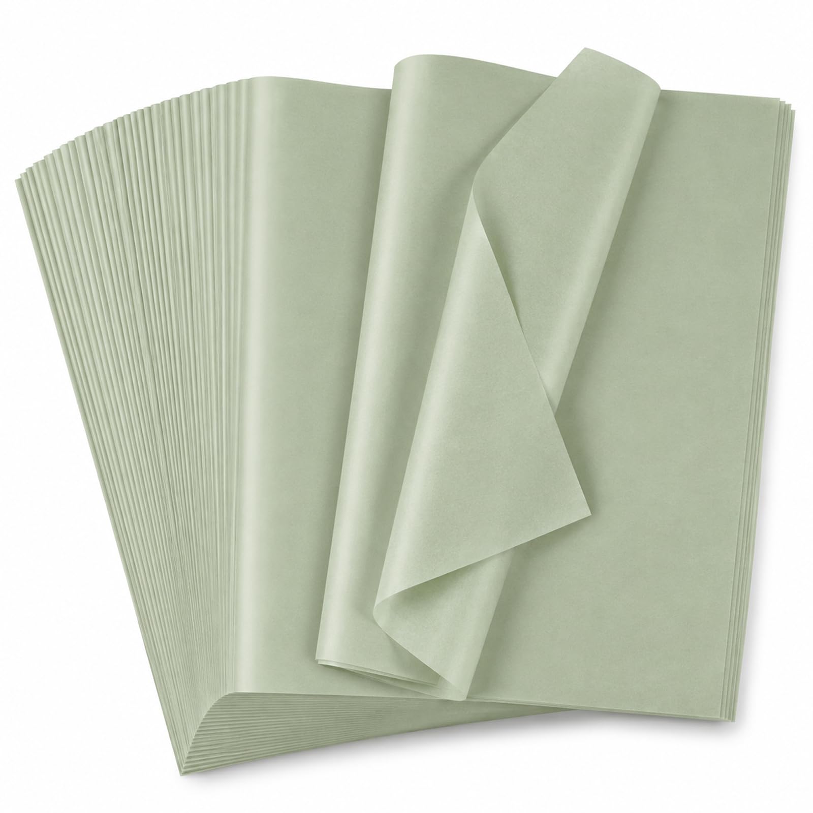 Sage Green Tissue Paper, 60 Sheets 50 x 70cm Solid Color Gift Art Tissue Paper for Gifts Box Wrapping Gifts Crafts Packing Birthday Wedding Baby Shower