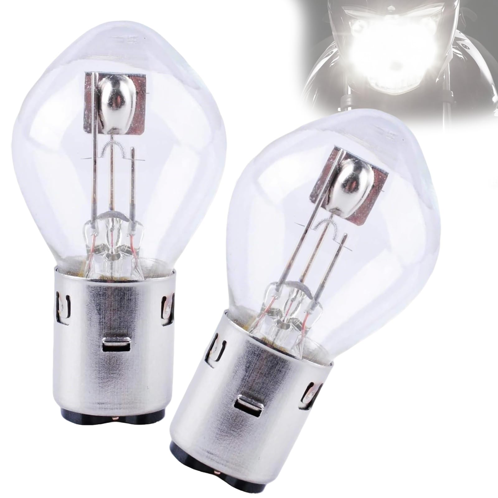 S2 12V 35/35w Chinese Scooter Light Bulb Fits for 50cc 150cc 250cc Znen Jonway Tank Baron (2 Packs)