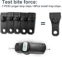 Vista 2 de 17 piezas de clips para lona mejorados de alta resistencia con 100 piezas de bridas de plástico - Abrazaderas de bloqueo para camping, sujetadores
