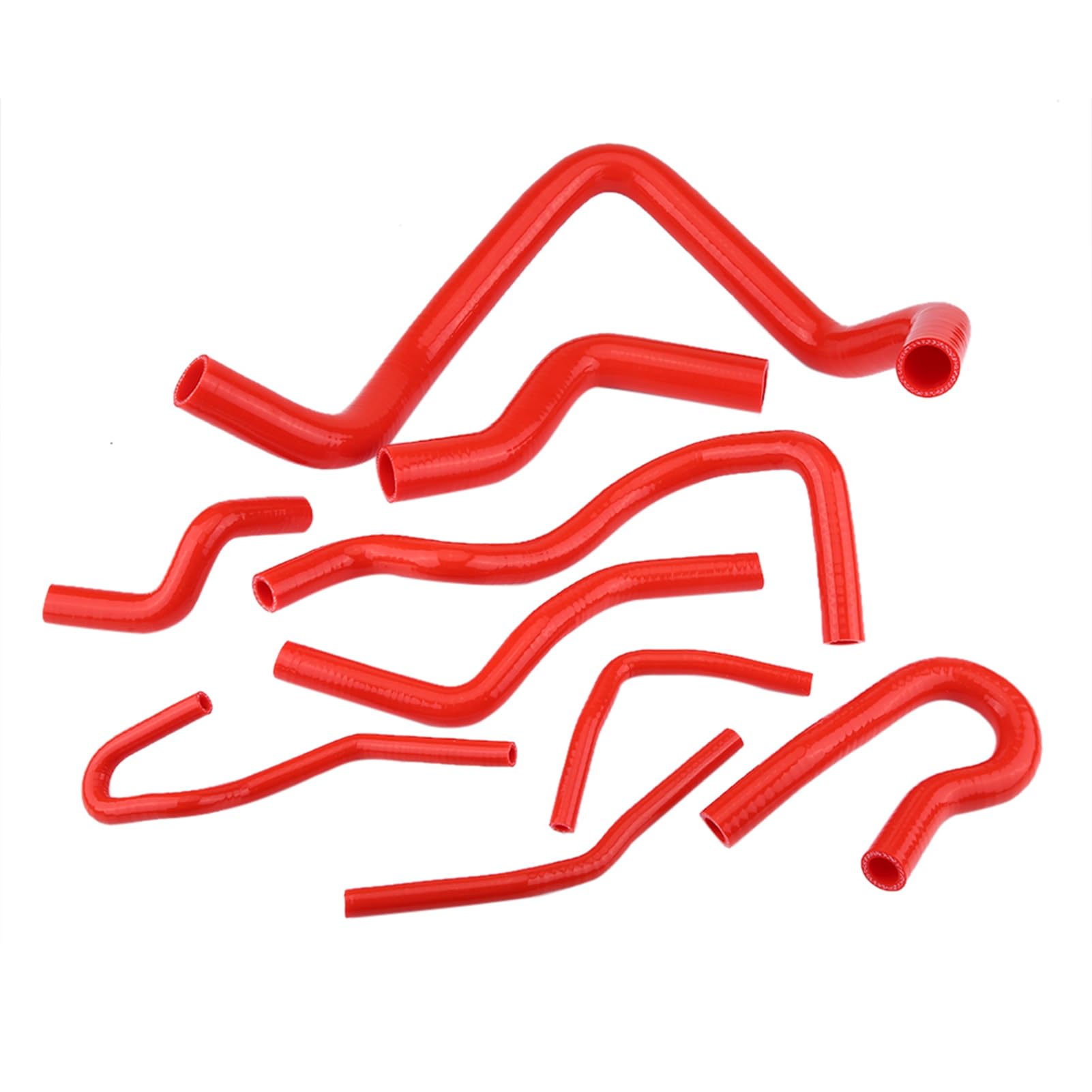 9pcs for Silicone Auto Radiator Hose Kit for Civic D15 D16 SOHC EG/EK 1992‑2000 Car(Red)