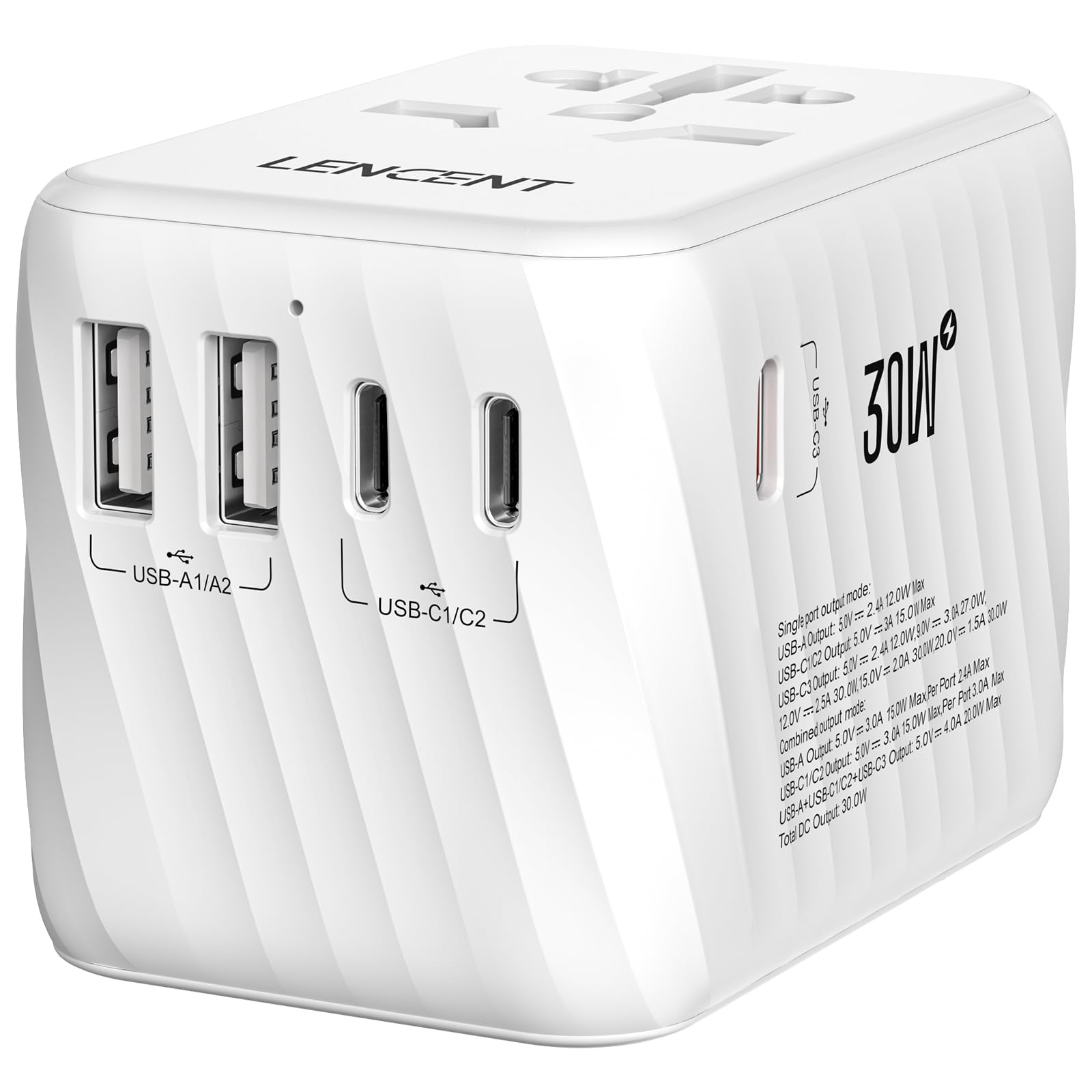 LENCENT 120W GaN3 Power Plug Adapter 3 PD3.0 USB C+1 QC USB A Universal Travel Adapter Fast Charge International to UK USA AUS Canada Italy China Japan Thailand White (B0CHW1Q9RL) Amazon Price History, Amazon Price Tracker