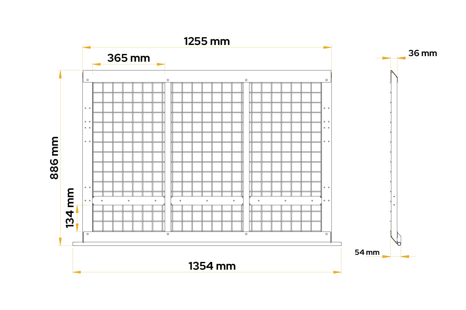 Rampe grillagée UNITRAILER pour remorque 88,6 cm 400 kg
