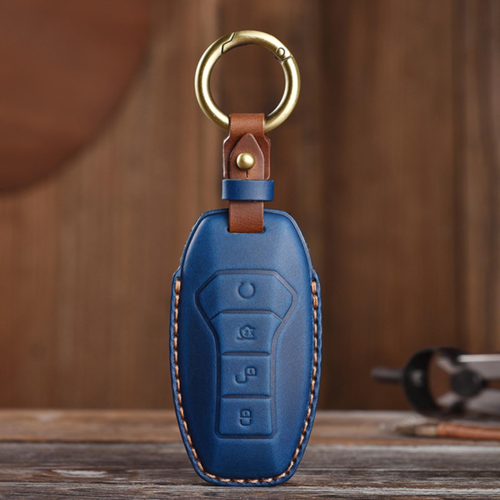Funda de cuero para llave BYD en piel premium para Tang y Yuan EV 8