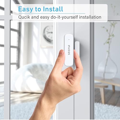 Miniatura 5 de SECRUI Timbre de puerta con volumen ajustable, alerta de entrada inalámbrica con 52 campanillas, alarma con sensor abierto de puerta de furia de 500