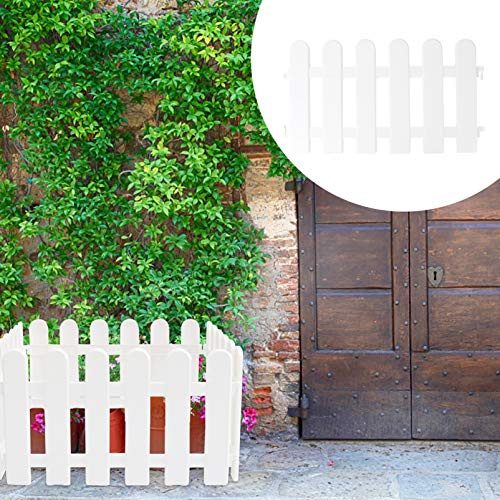 DOITOOL 5 peças de madeira para jardim com cerca para gramado, pátio, bordas de cerca, painéis de bo