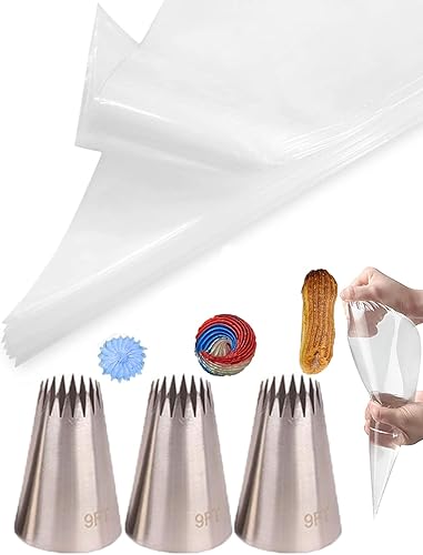 Miniatura 10 de Herramientas de flores de glaseado con 7 puntas de tubería de flores, 4 uñas de flores para decoración de pasteles, 2 rosas de flor Lifte, crea