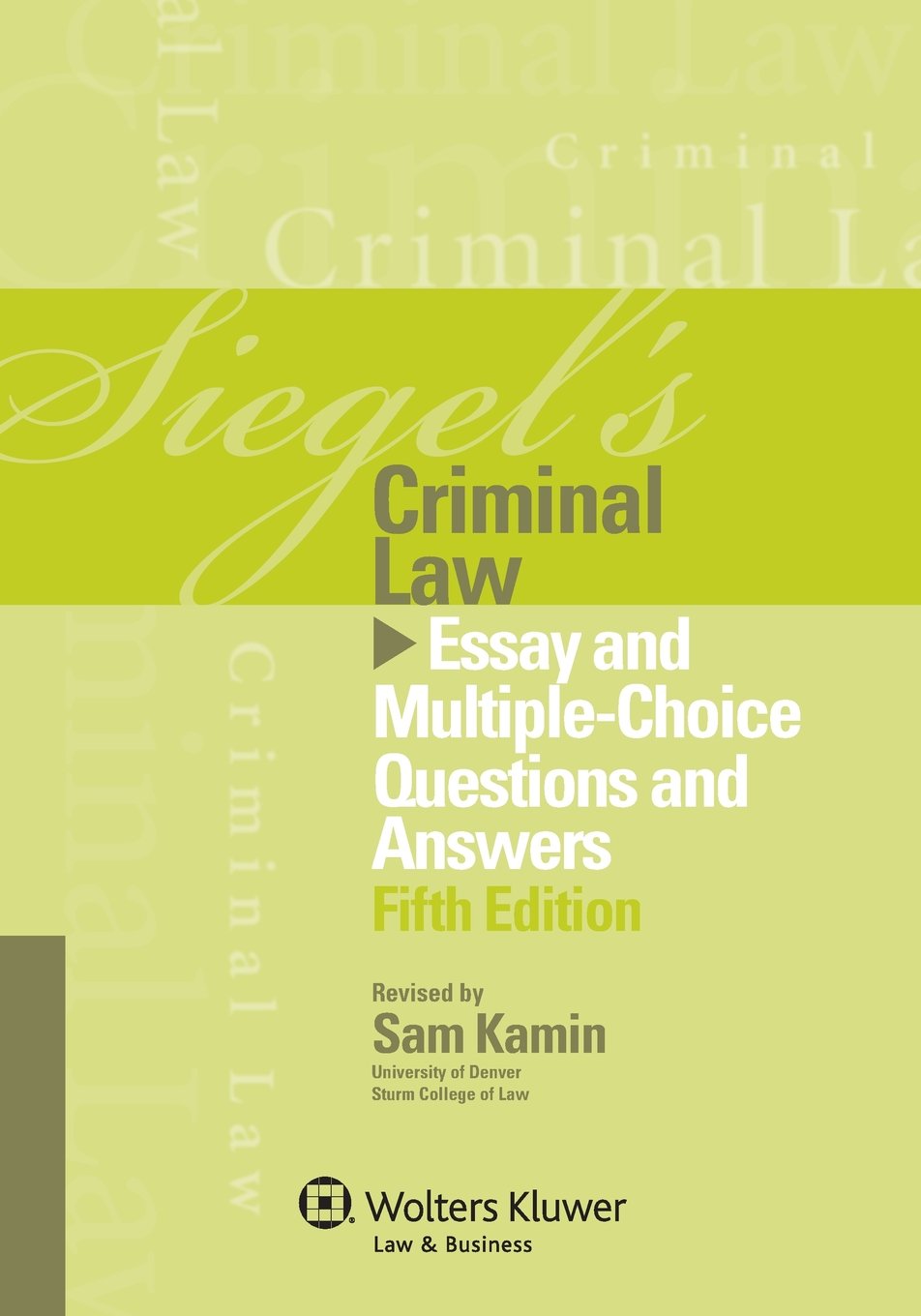 Siegel's Criminal Law: Essay and Multiple-Choice Questions and Answers Paperback – 17 April 2013