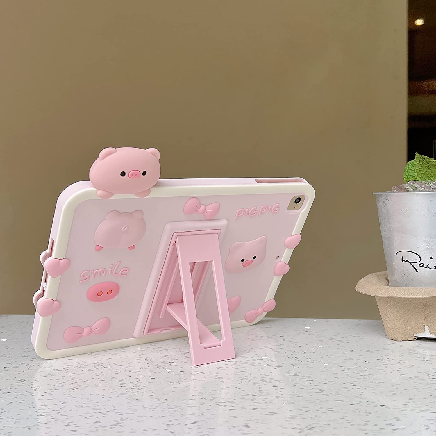 Amazon.co.jp: ソフトシリコン ピンク ブタ柄 タブレットケース