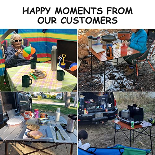 Portal Campingtisch klappbar Klapptisch Camping Tragbar mit Aluminium Tischplatte 4 Personen Camping Tisch faltbar… - Image 3
