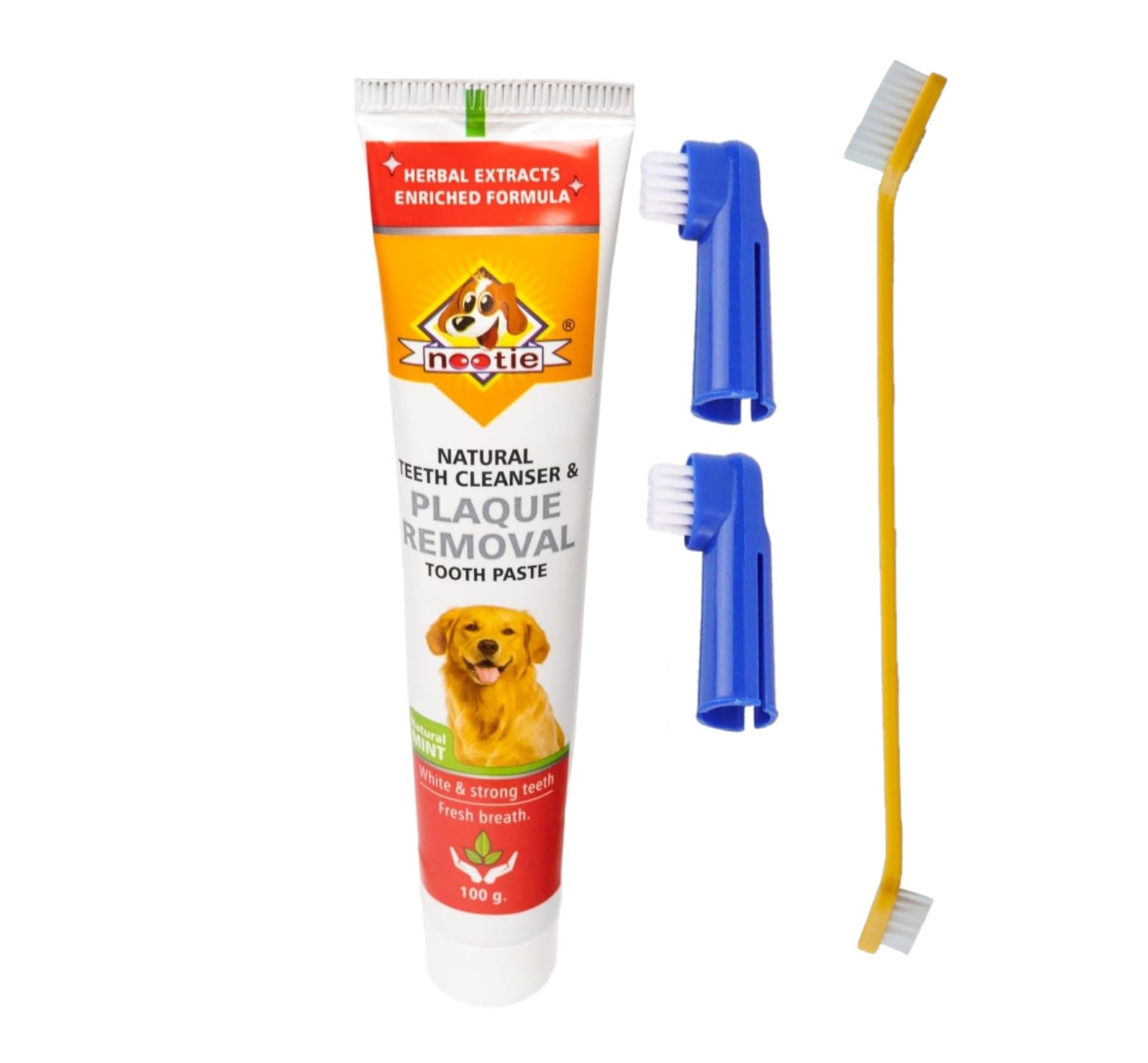 Dental 4-in-1 Hygiene Kit with 1 Headed Toothbrush, 2 Finger Toothbrushes and 1 Toothpaste for Dogs & Cats (B0CZM6M2W2) Amazon Price History, Amazon Price Tracker