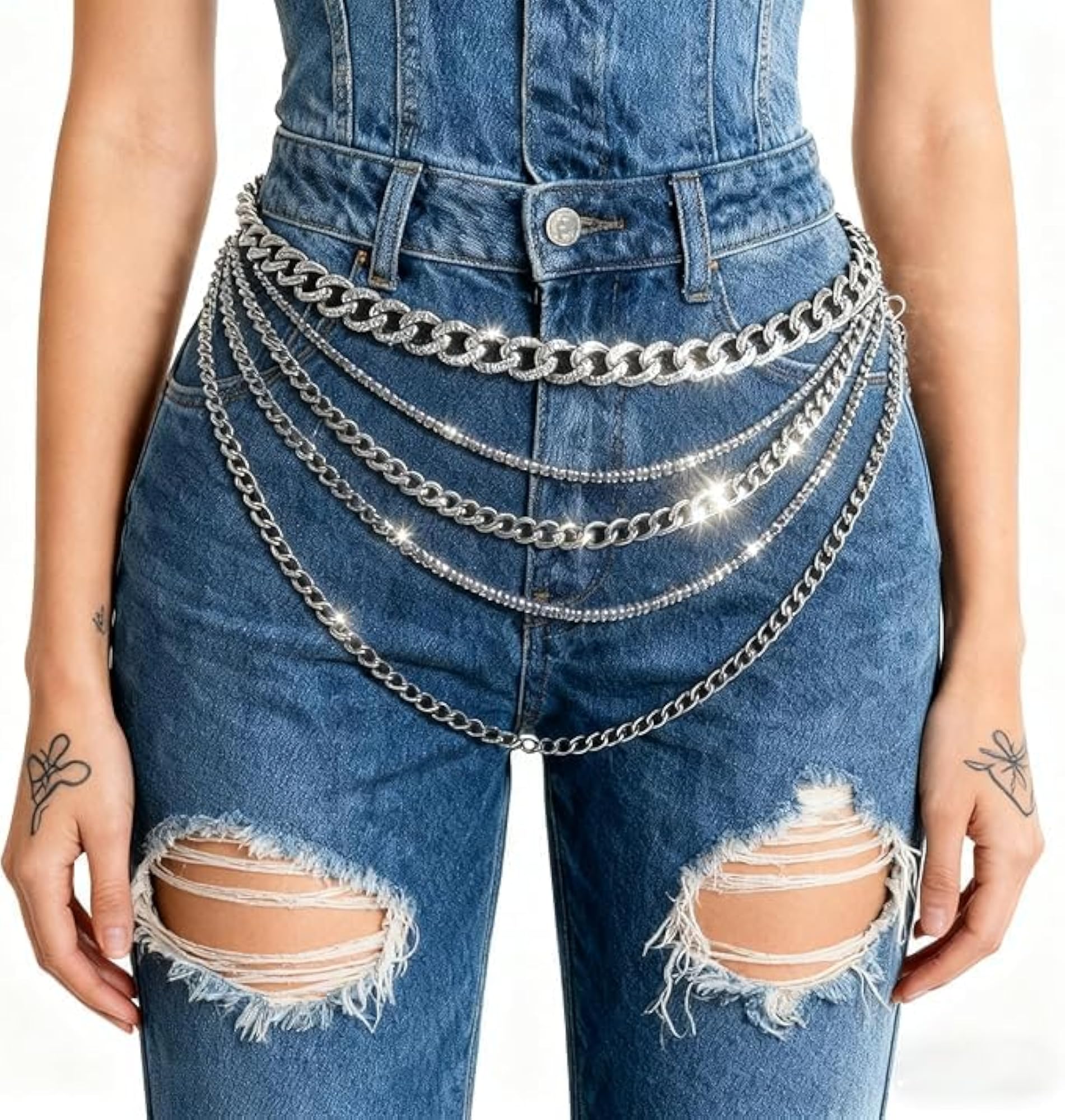 Women's Multilayer Sparkly Bohemian Waist Chain Belt