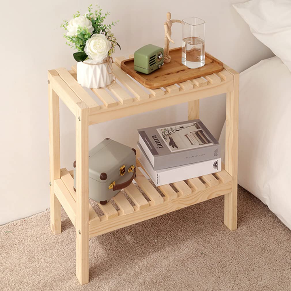 Amazon|無垢材 棚付き2段コンソールテーブル コンソールソファ
