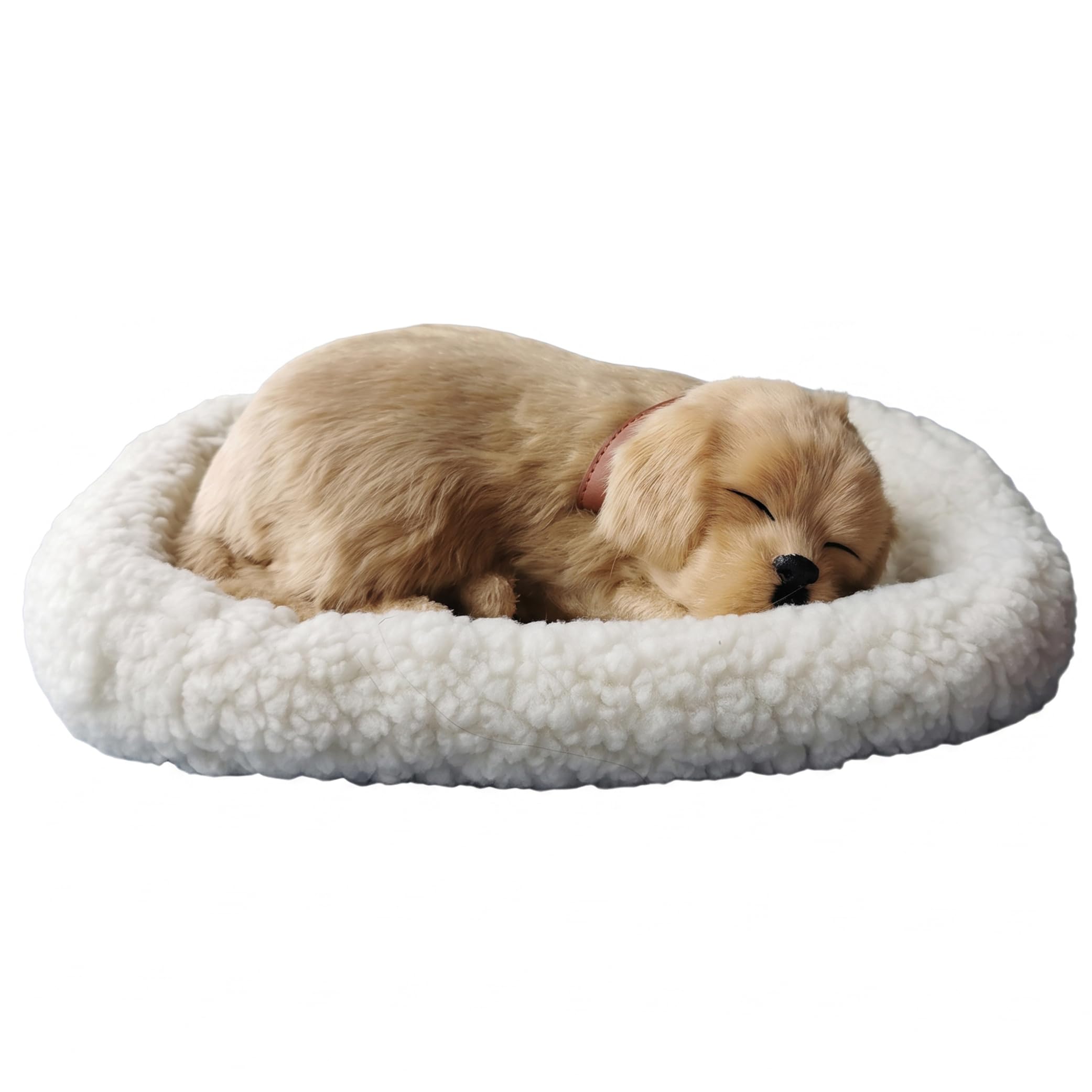 Cane realistico, peluche che respira con letto, Labrador