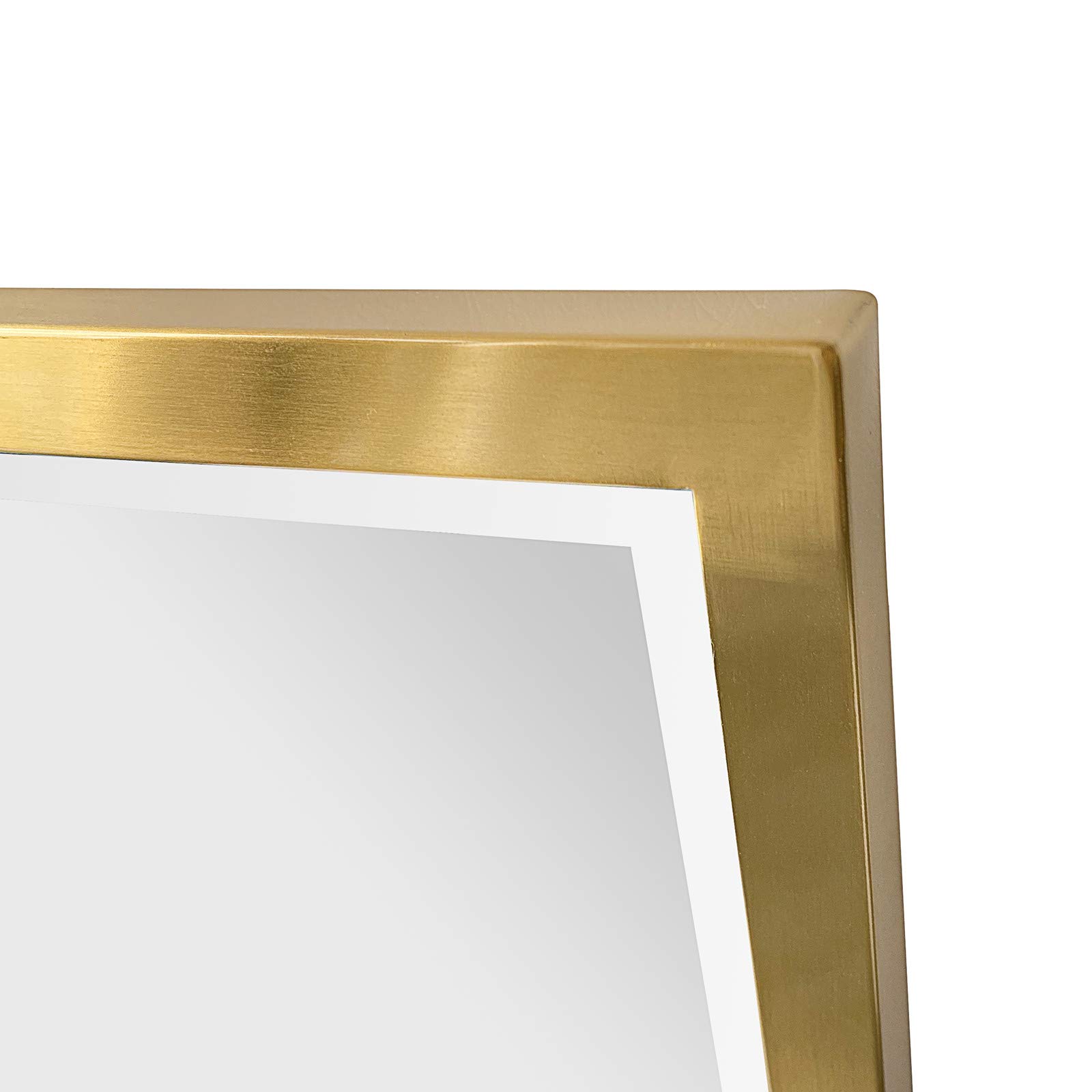 TEHOME Specchio girevole in metallo con cornice in metallo inclinabile, rettangolare, inclinabile, inclinabile, con angoli smussati, 28,5 x 36 cm