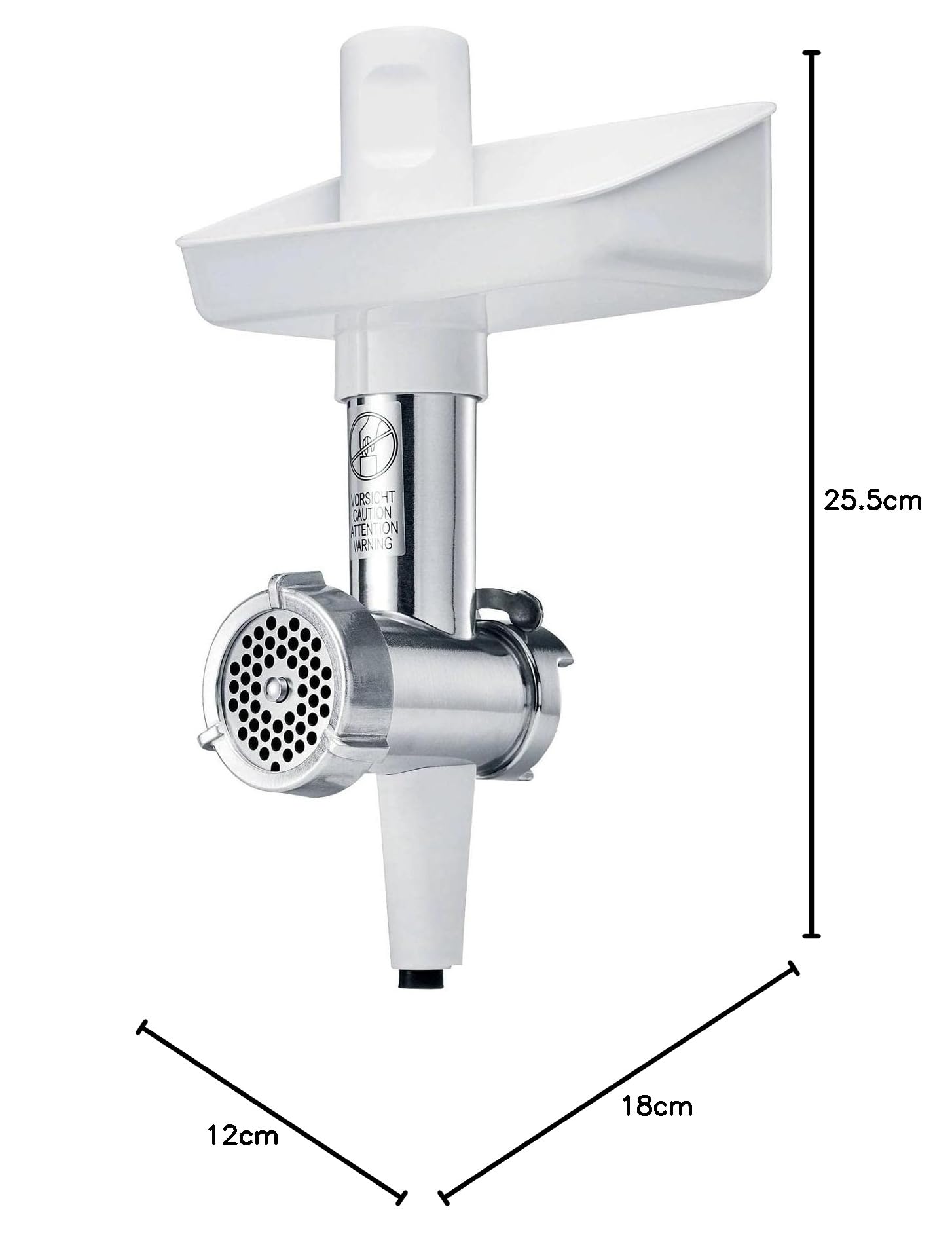 Bosch - Picadora de carne, Accesorio MUM Serie 2, Blanco y Acero, MUZS2FWW