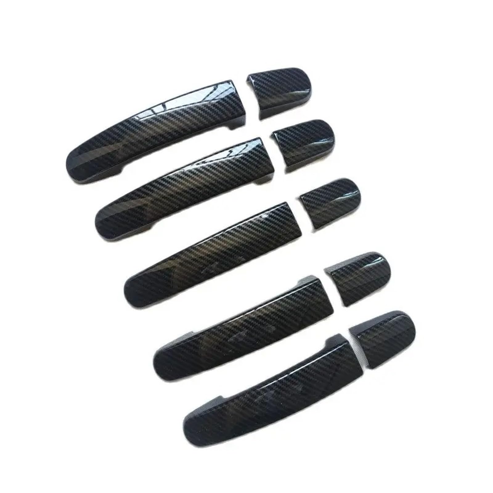 Sauanmnktp 5 Exterior Door Handle For Car For Transit Custom Tourneo 2014 2017 2019 2020 Accessories Door Handle Cover Trim Plastic Imitation Carbon Fiber(5)