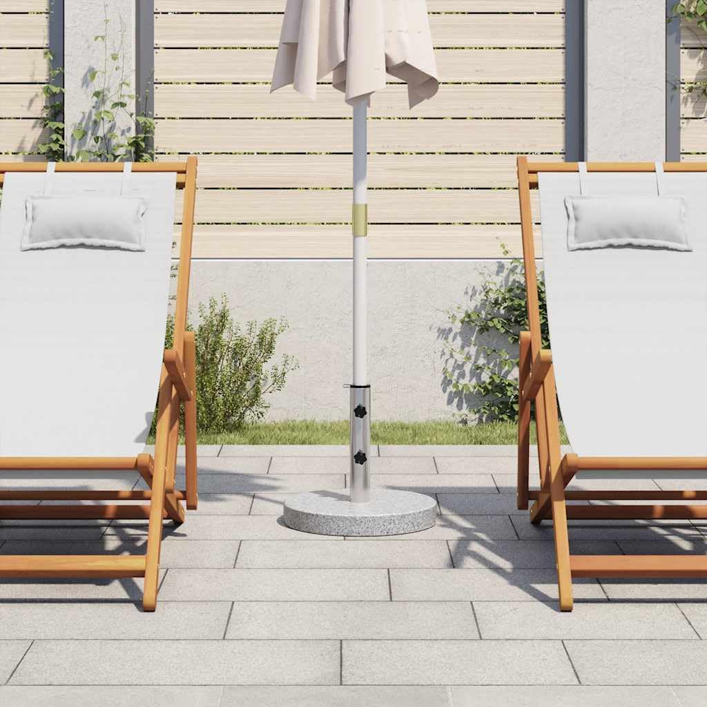 Supporto per ombrellone rotondo in granito, 20 kg, con tubo in acciaio inox, base per asta da 38 mm o 48 mm, supporto per ombrellone per balcone, terrazzo, giardino, resistente alle