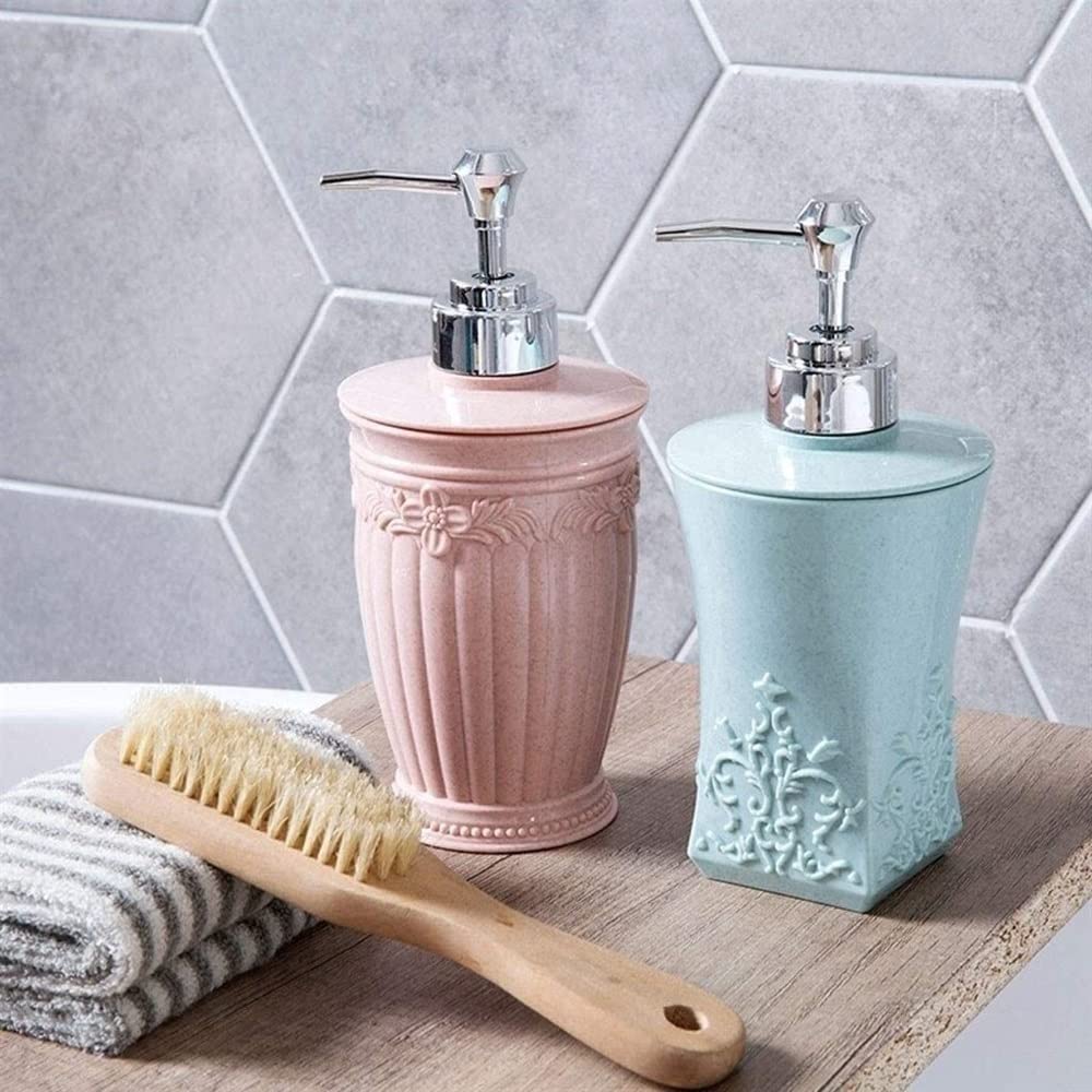 Dozownik mydła 13,5 OZ Plastikowa Butelka Z Pompką Do Mydła Wielokrotnego Napełniania Do Mydła W Płynie, Szamponu, Zlewozmywaka Do Mycia Ciała Dozownik mydła piankowego (Color : Rosa, Size : 400ml)