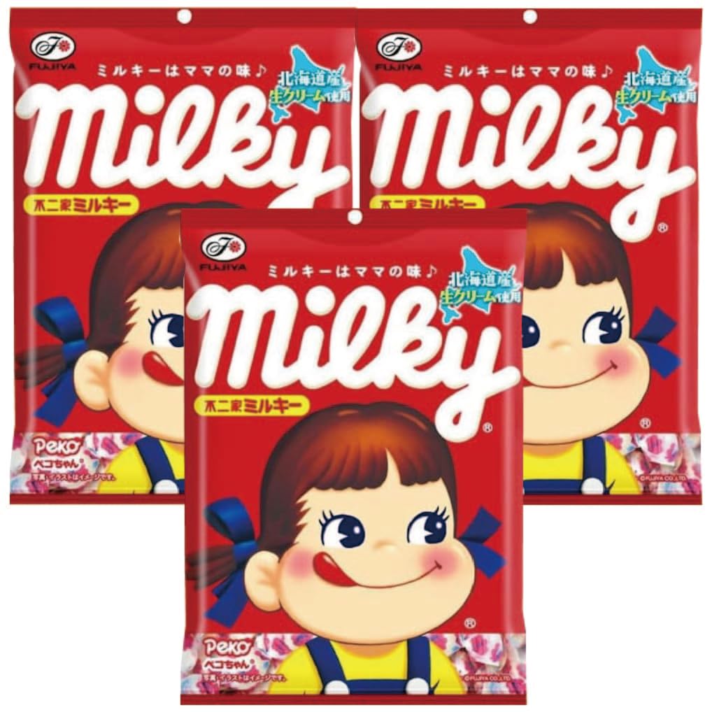 Amazon.co.jp: 不二家 ミルキー 袋 3袋 セット まとめ買い ミルク