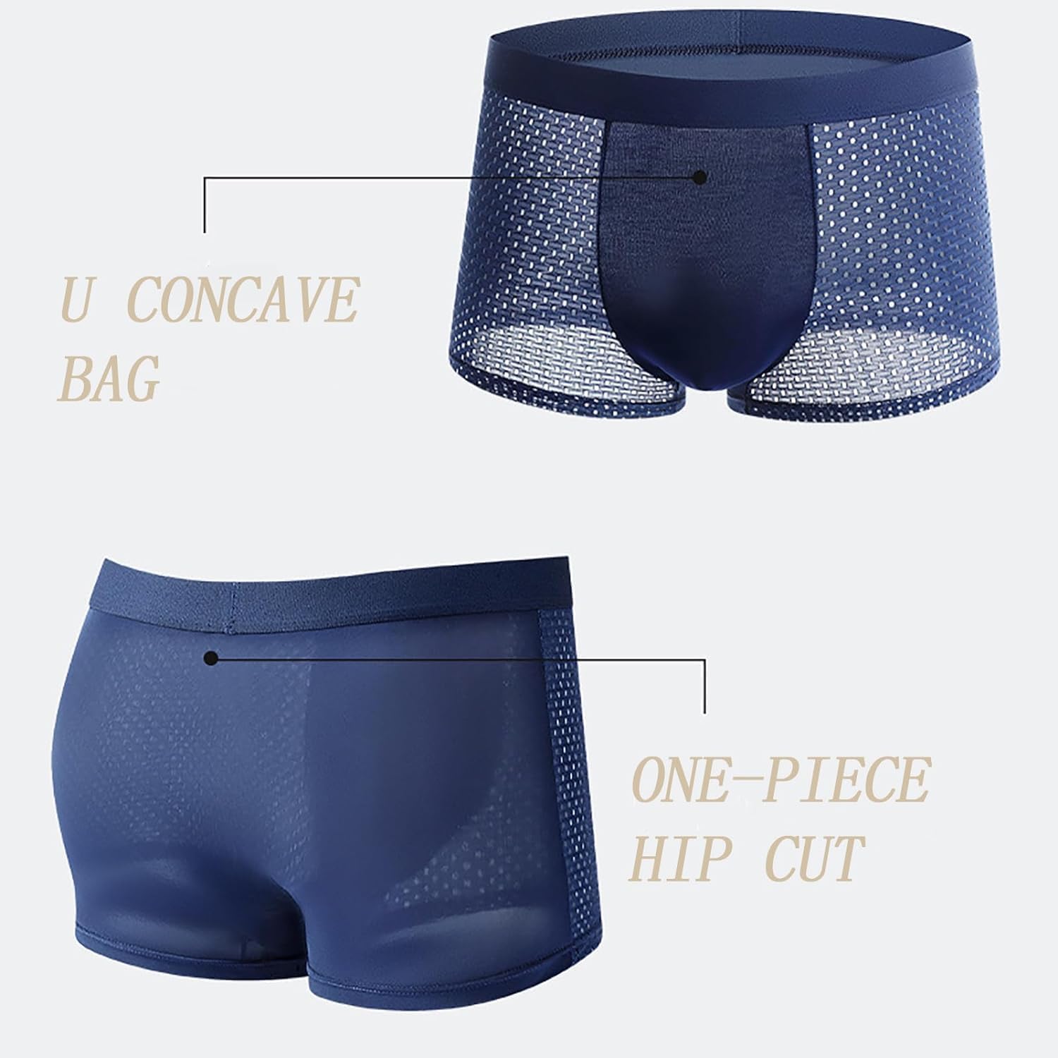 Boxer Boxhero, Boxer Boxhero en Fibre de Bambou, sous-vêtements Respirants en Nylon pour Hommes