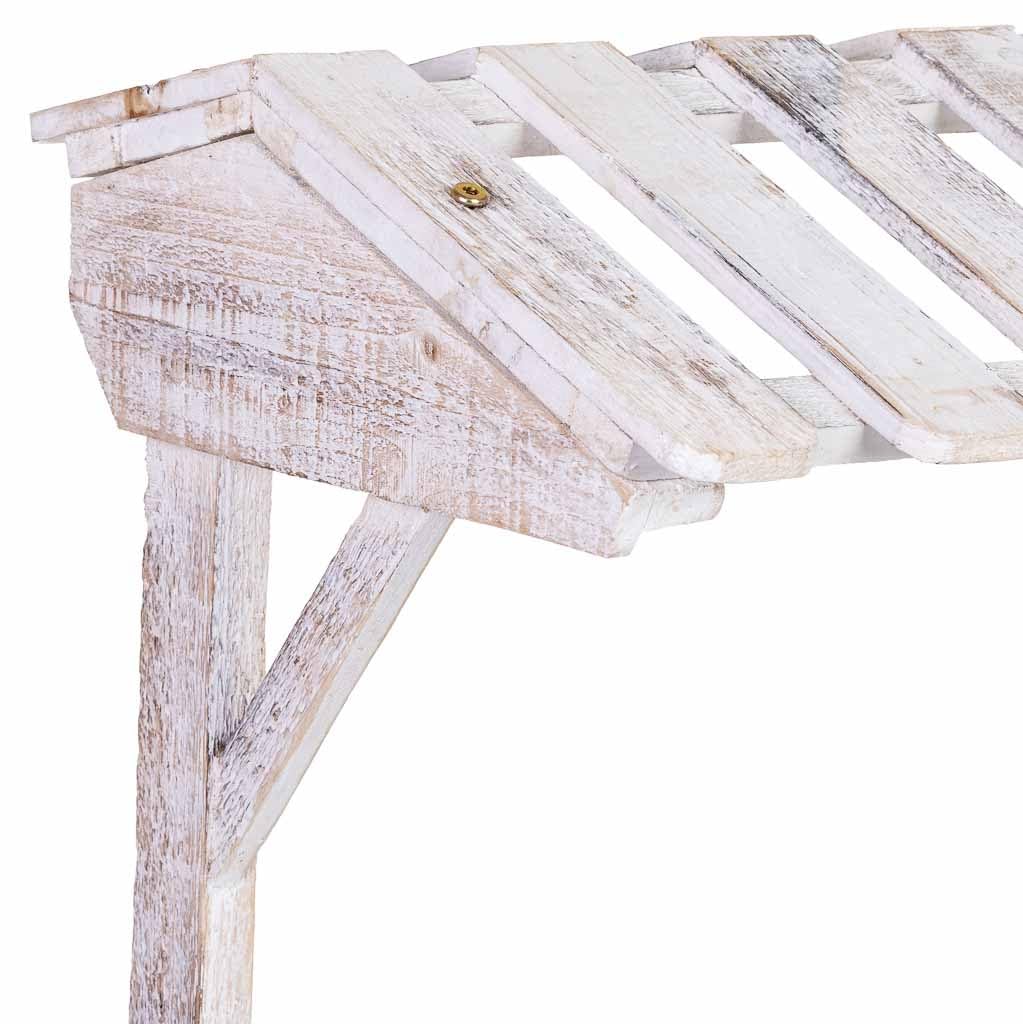 WANDERLUST DECO Carro expositor-estantería de madera 80x45x140h cm