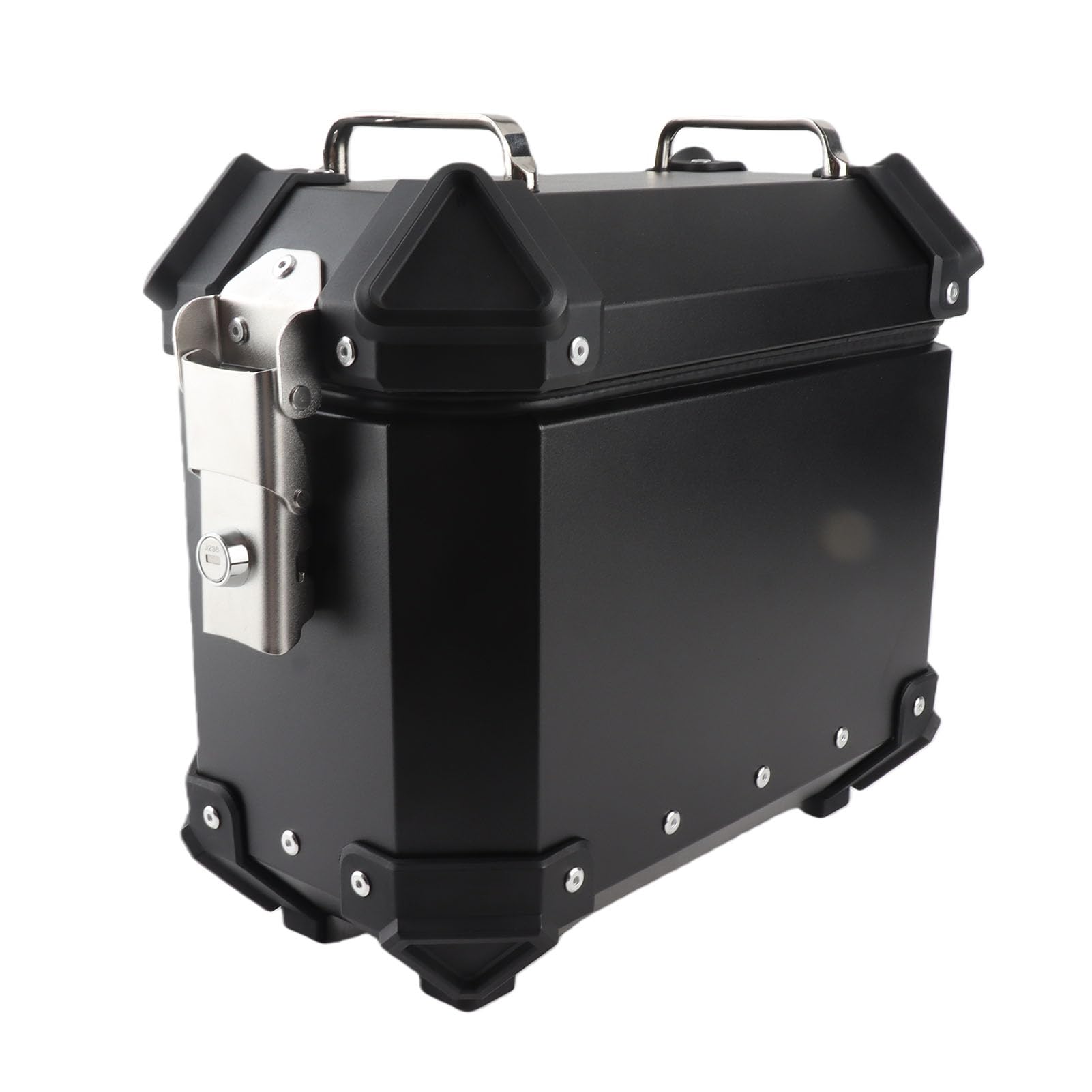 Valise Latérale de Moto 18 L en Alliage D'aluminium Haute Résistance, étanche, à Dégagement Rapide, Compatible avec, avec Supports de Support, Verrouillage de sécurité et (Black)