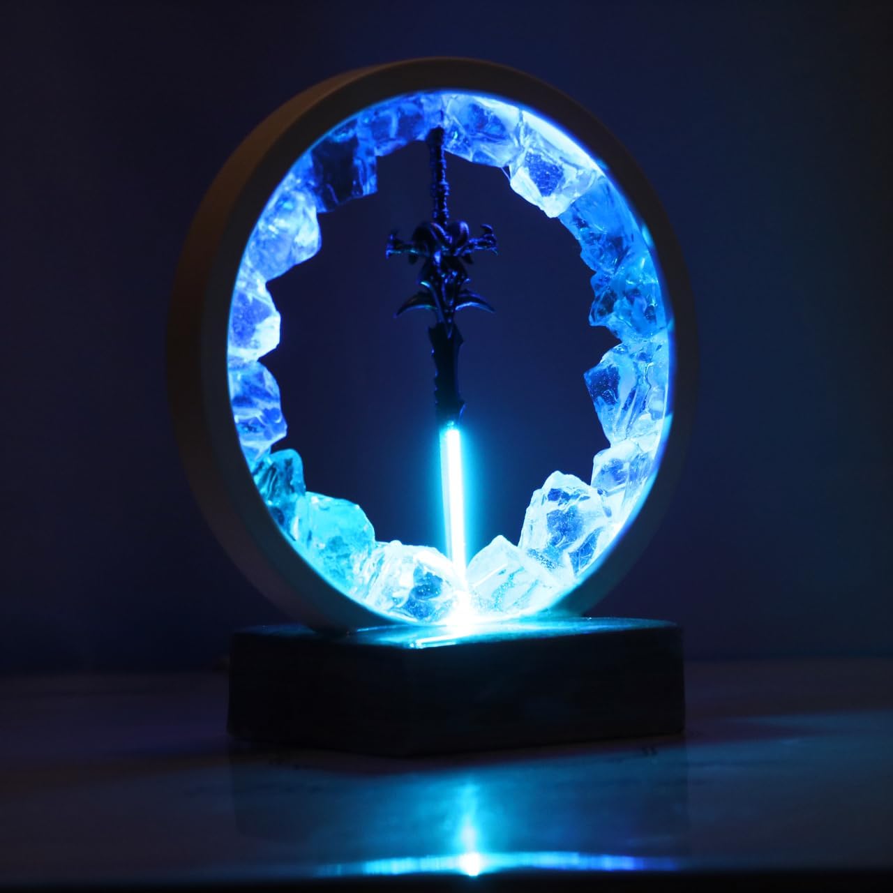 Frostmourne Sword Lamp, Lich King Night Light, Gaming Decoration, Light Flowing Gift, Blue Crystal Night Light, Unique Handmade Gamer Gift, Father's Day Gift