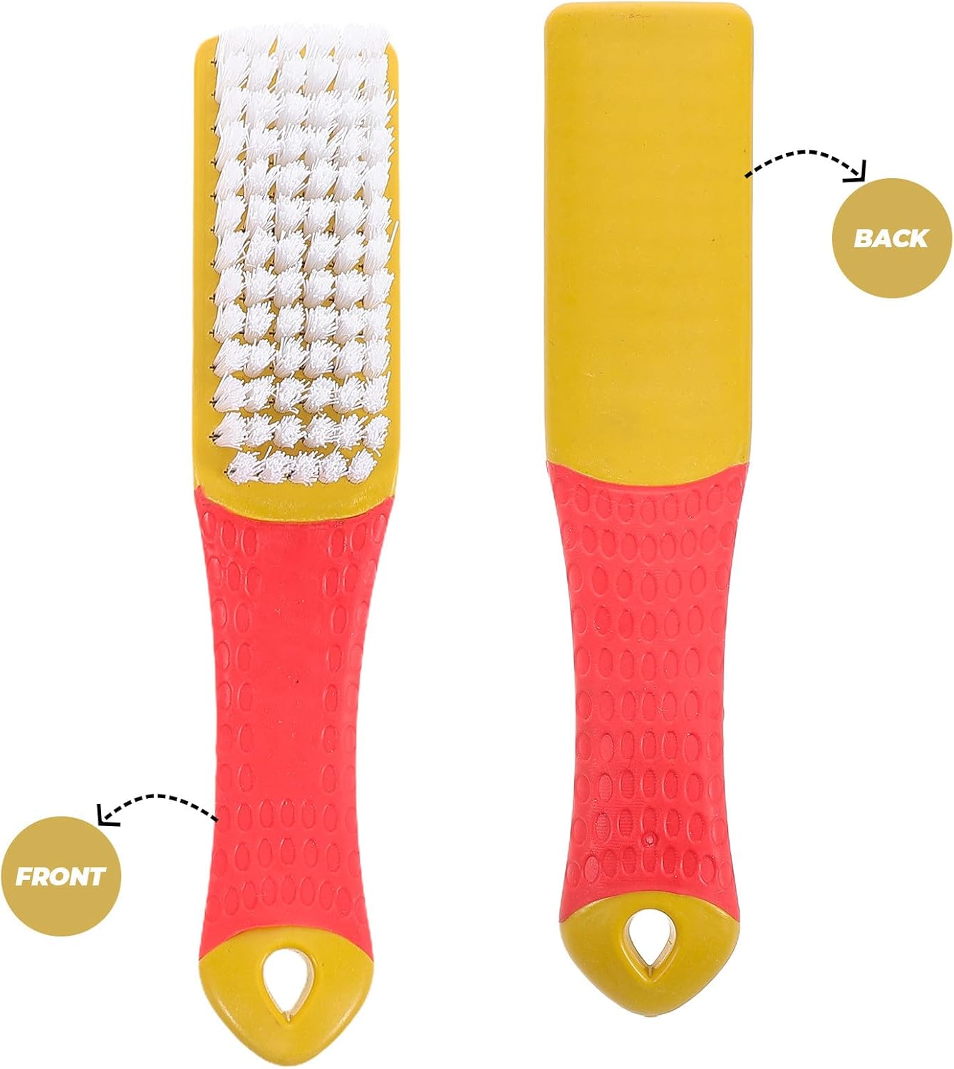 2 Pack Orange Soft Bristle Shoe Brush for Laundry Cleaning