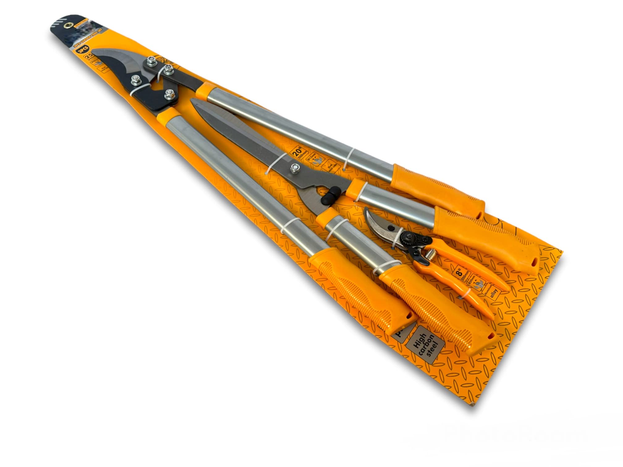 Set da 3 Pezzi Cesoia Da Potatura Troncarami Tagliasiepi Professionali Da Pota Kit Attrezzi per la potatura per la Cura del Giardino Siepi Alberi e Arbusti