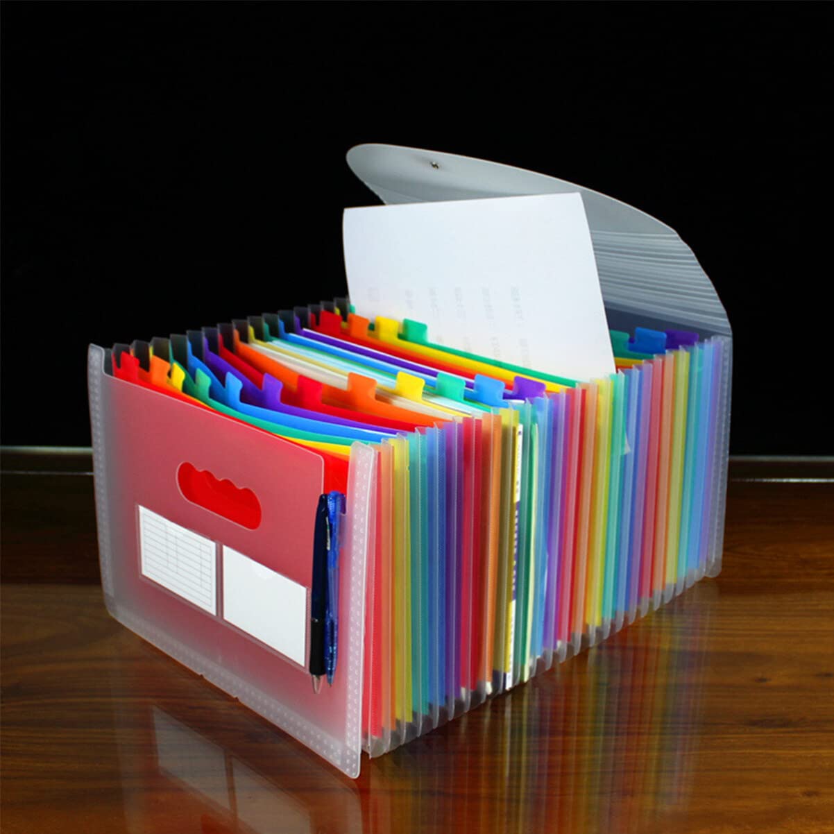 Baluue Carpeta Organizador Expandible De Diseño Transparente y Multi Escuela y