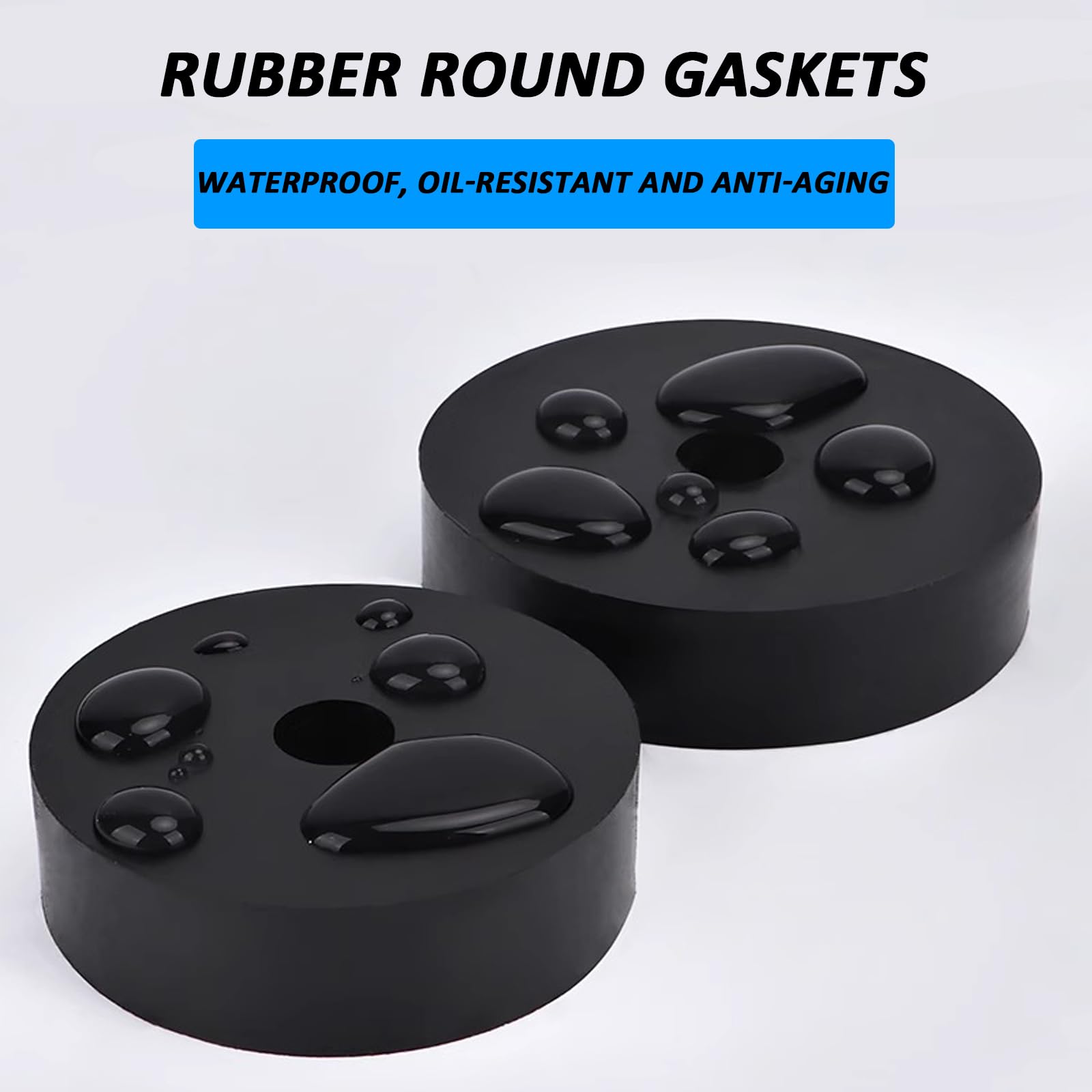 2 Stück Schwarze Flache Gummischeiben OD 150 mm, Gummischeiben in Mehreren Größen für Stoßdämpfung, Abdichtung und Rutschfestigkeit,Schwarz,150 * 30 * 20