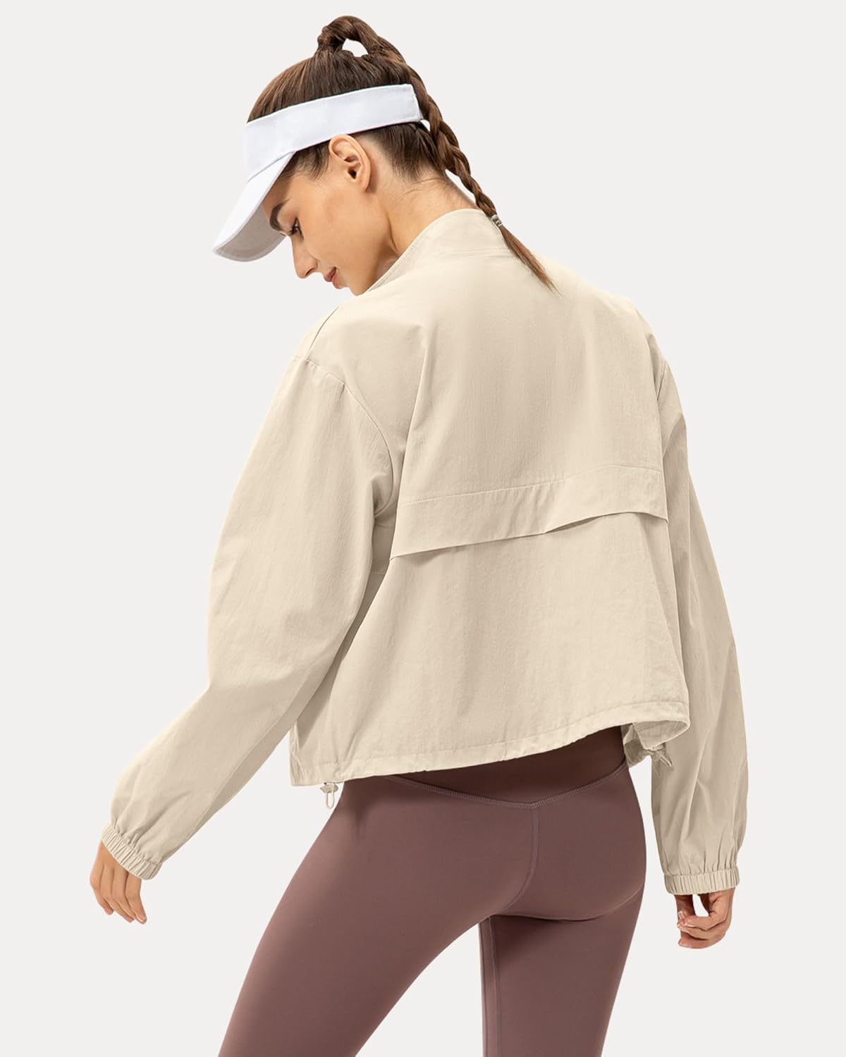 Gacaky Women's Lightweight Athletic Jacket Sun Protection Full Zip Long Sleeve Shirts Workout Track Jackets with Pocket - Image 5