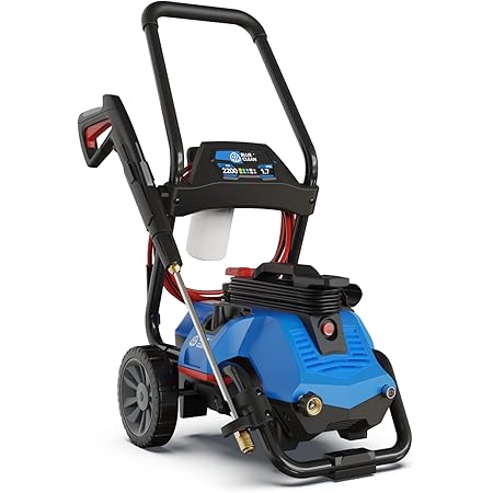 AR Blue Clean BC2N1HSS Electric Pressure Washer-2300 PSI, 1.7 GPM, 13 Amps Quick Connect Accessories, 2 in 1 Detachable Cart, On Board Storage, Portable Pressure Washer, High Pressure, Car, Patio