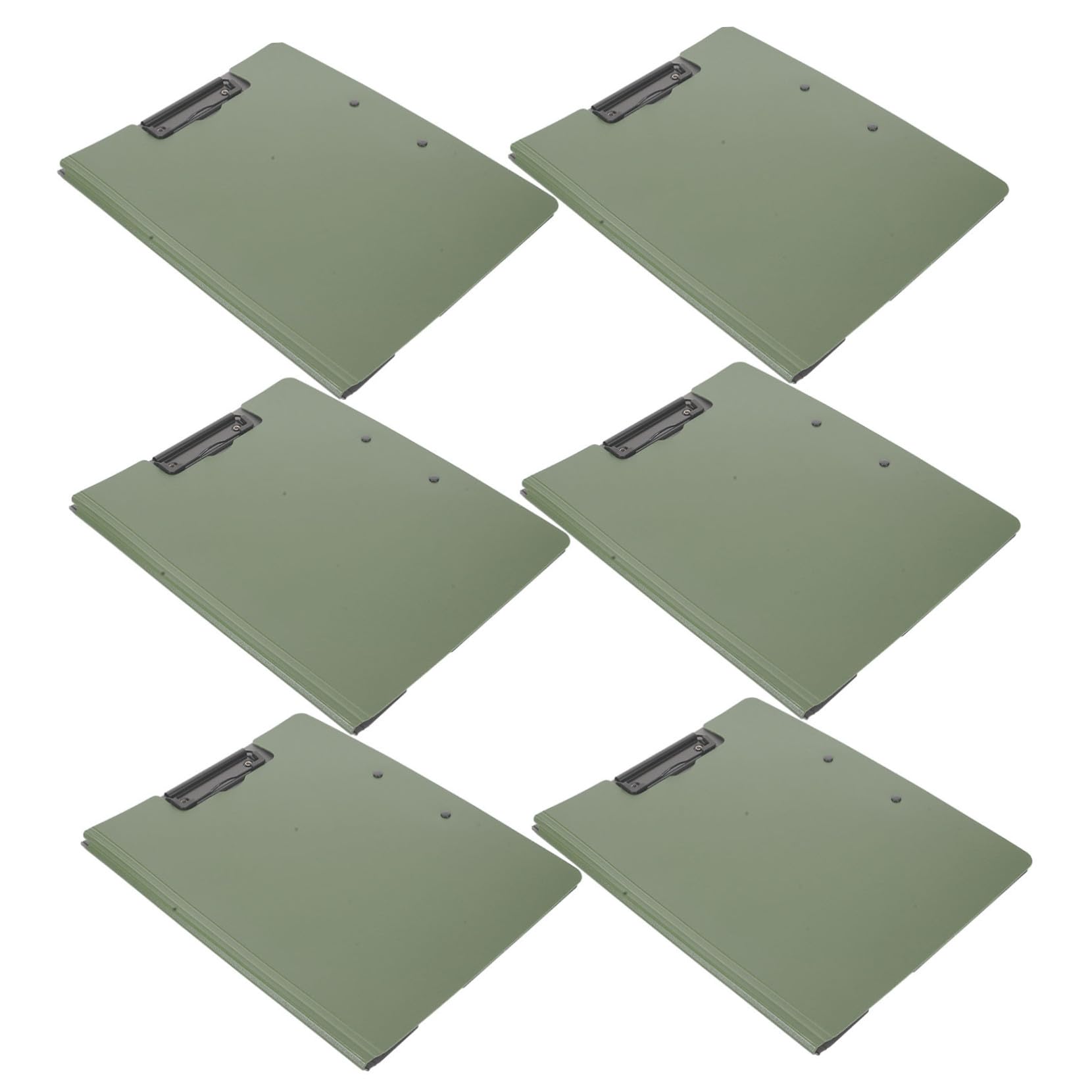 6 Pièces Porte Documents Double Face avec Clips Bas Porte Bloc et Compact pour Bureau École et Travail Mobile Dossier Multifonctionnel Vert