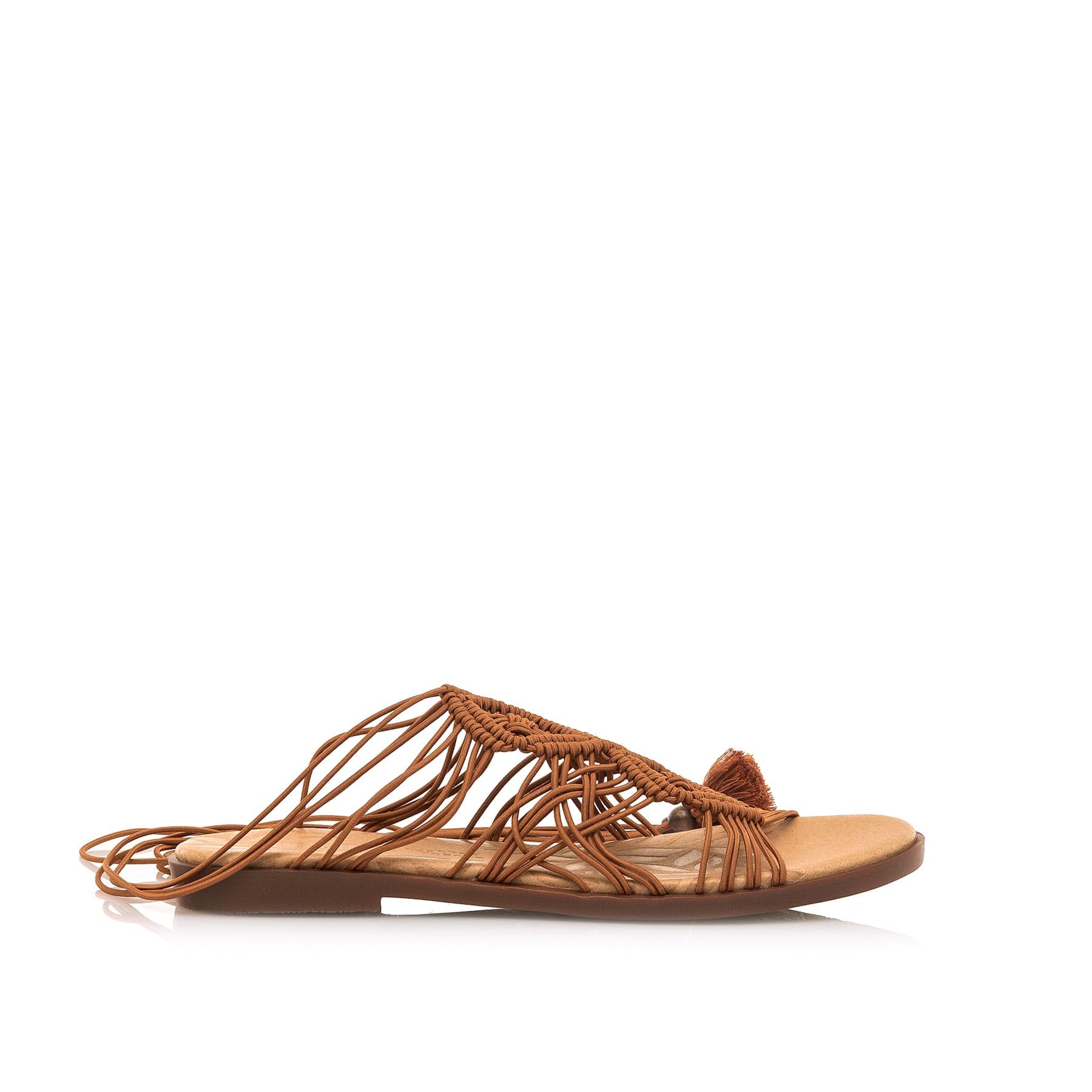 MTNG Flat Sandals Woman Flat Sandals MARIA 53169 Woman | Casual Flat Sandals | Tie Closure, brown, 5 UK