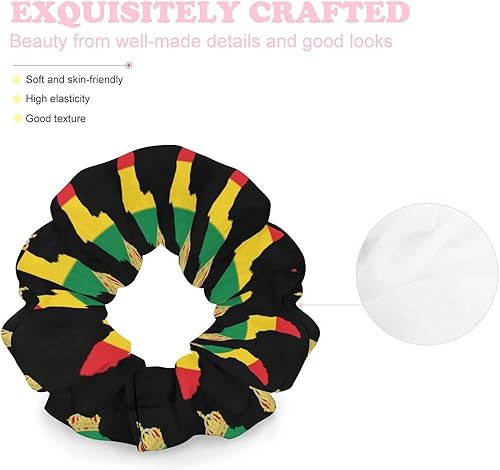 Miniatura 5 de African American Pride Fashion Hair Ties Scrunchies Soft Elastic Hair Bands Rope Accessories for Girls Women