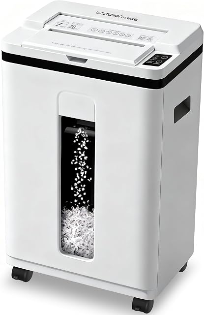 Paper Shredder 200-Sheet Auto Feed, Touchscreen Heavy Duty Shredders, 40 Min Non-Stop, P-5 Ultra Security Shredder for Home Office, Micro Cut with Wheels, 5.8 Gal Bin, <60 dB(OL288)