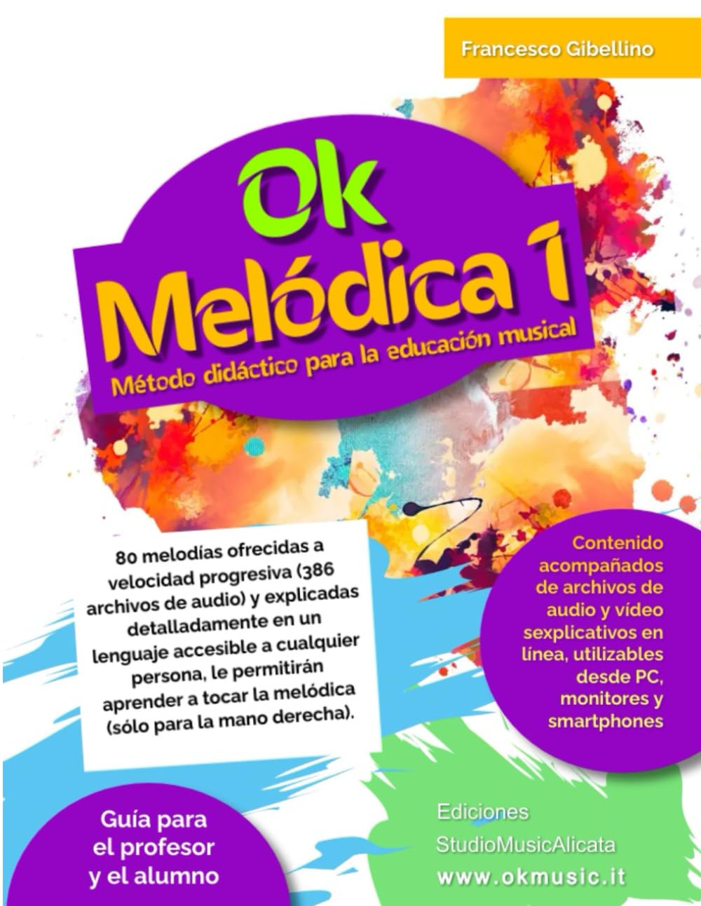 OK MELÓDICA VOL.1 – 80 melodías ofrecidas a velocidad progresiva (386 archivos de audio): Dirigido a alumnos a partir de 7 años y a profesores (incluso sin formación musical)