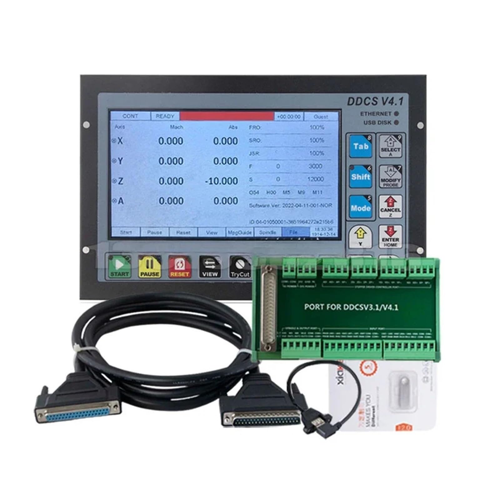 JVDDI DDCS V4.1 3/4 Axis Independent Offline Controller Machine Tool Engraving And Milling Cnc Motion Control System(4 Axis)