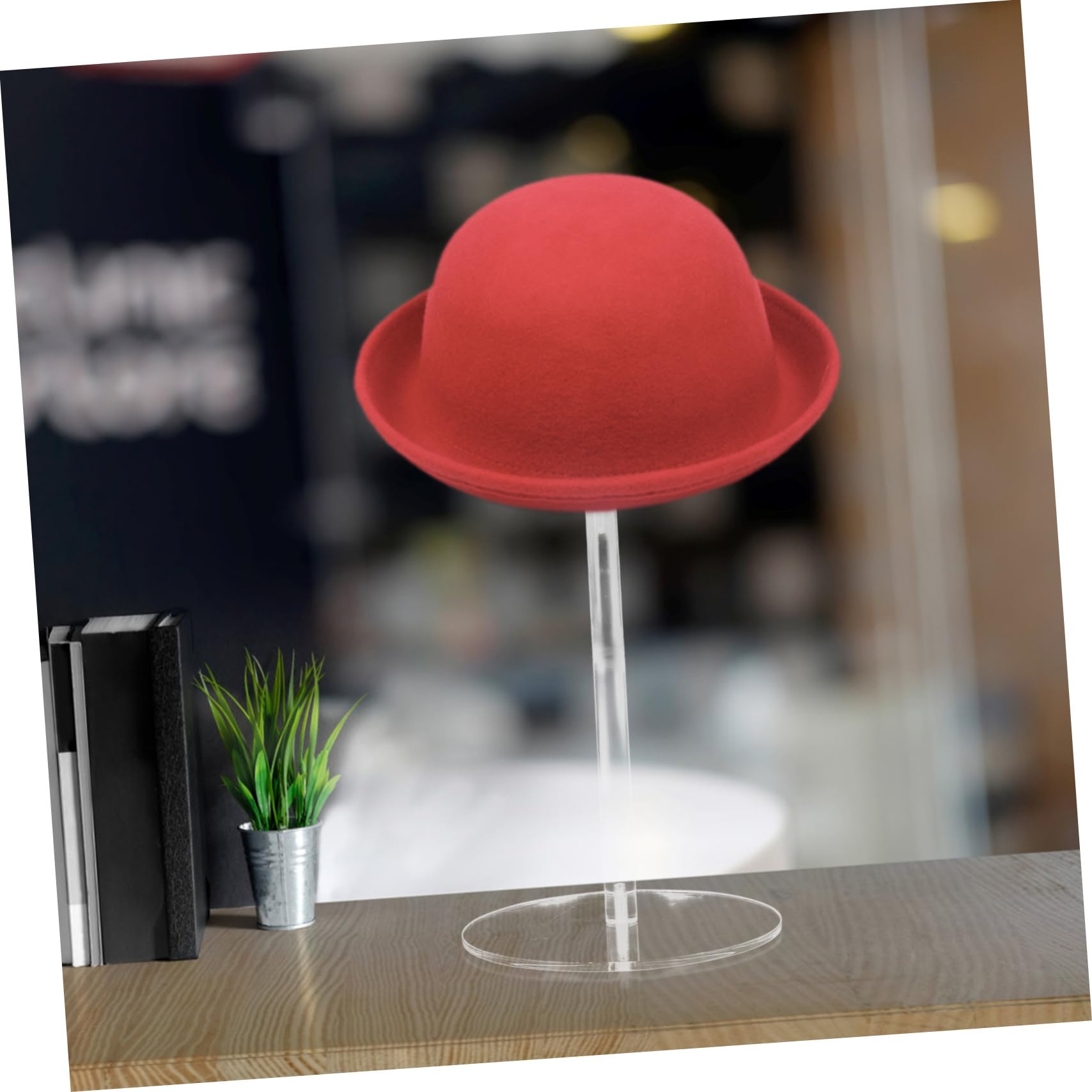 Amosfun 3 Pz Appendiabiti Trasparente Espositore Per Cappellini Gancio Per Cuffie Da Tavolo Portacappelli Trasparente Supporto Per Caschi Supporti Per Cappelli Trasparenti Acrilico