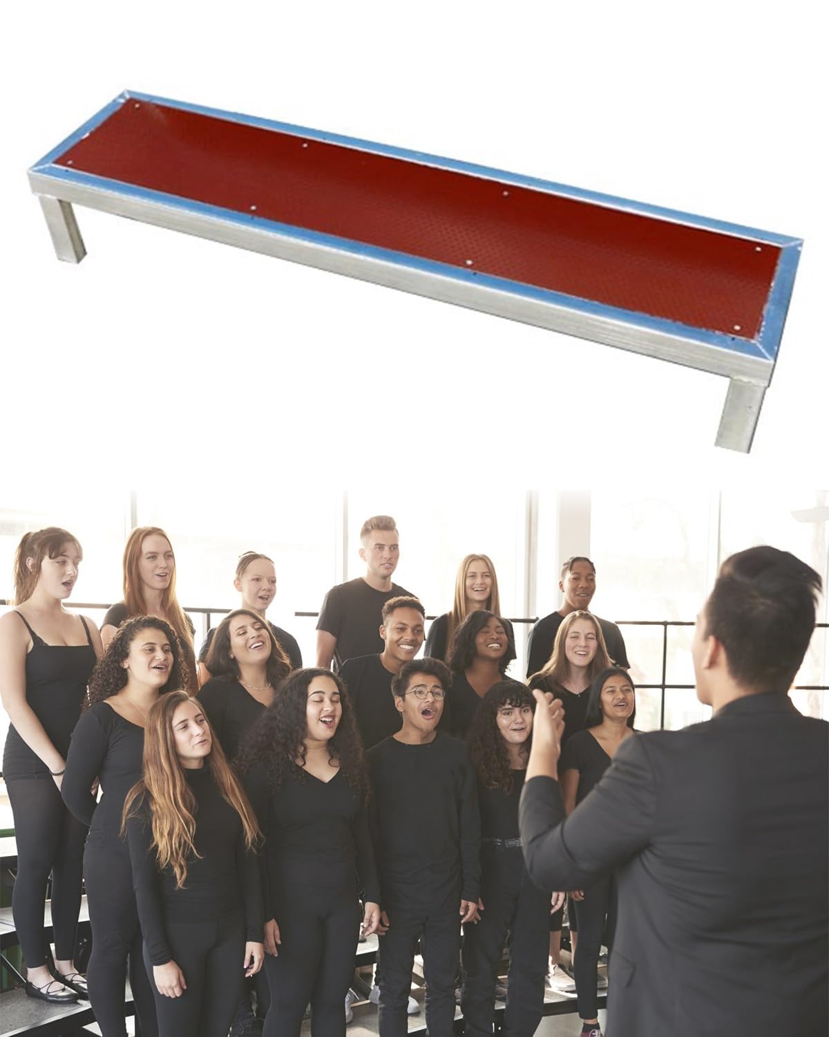 Estrades chorales pliantes et podium de concert sécurisé pour écoles et églises