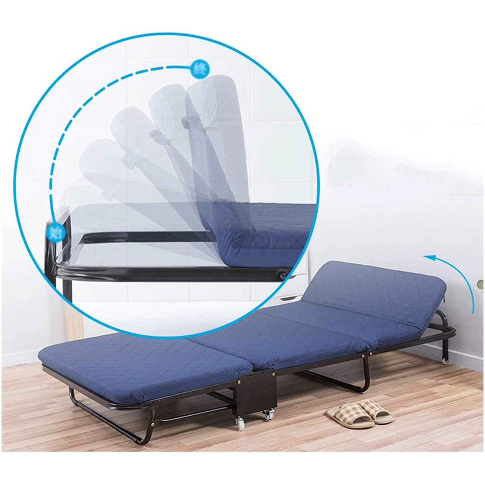Letto da Campeggio Lettino da Campeggio Pieghevole per Adulti per impieghi gravosi, 35"Letto da Letto Portatile Robusto Extra Largo per Uso Ufficio da Campeggio Pieghevole