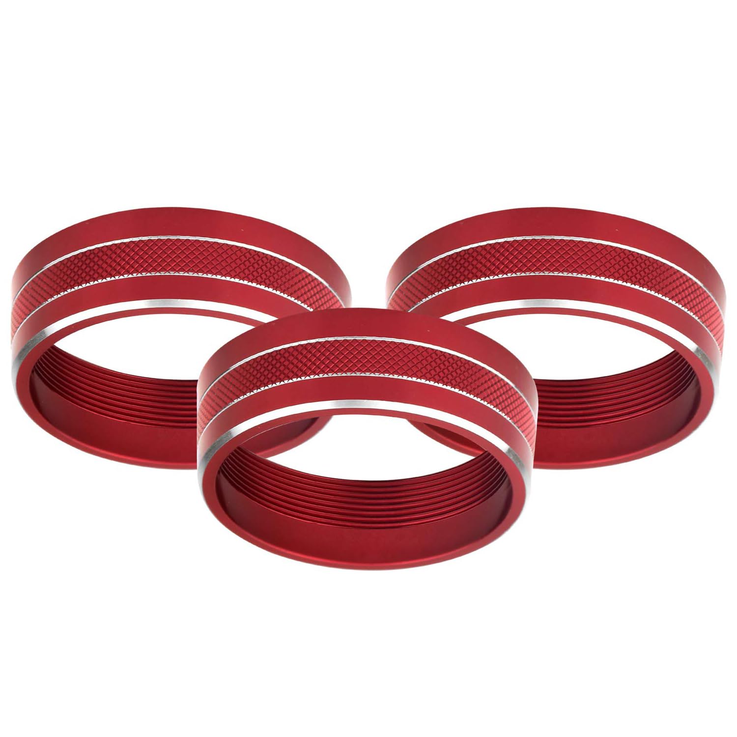 Unifizz Anneau de bouton de commande de climatisation de voiture Couvercle de volume de commutateur de climatisation pour Jeep Wrangler JK JKU/Dodge Challenger 2011-2017 2008-2014