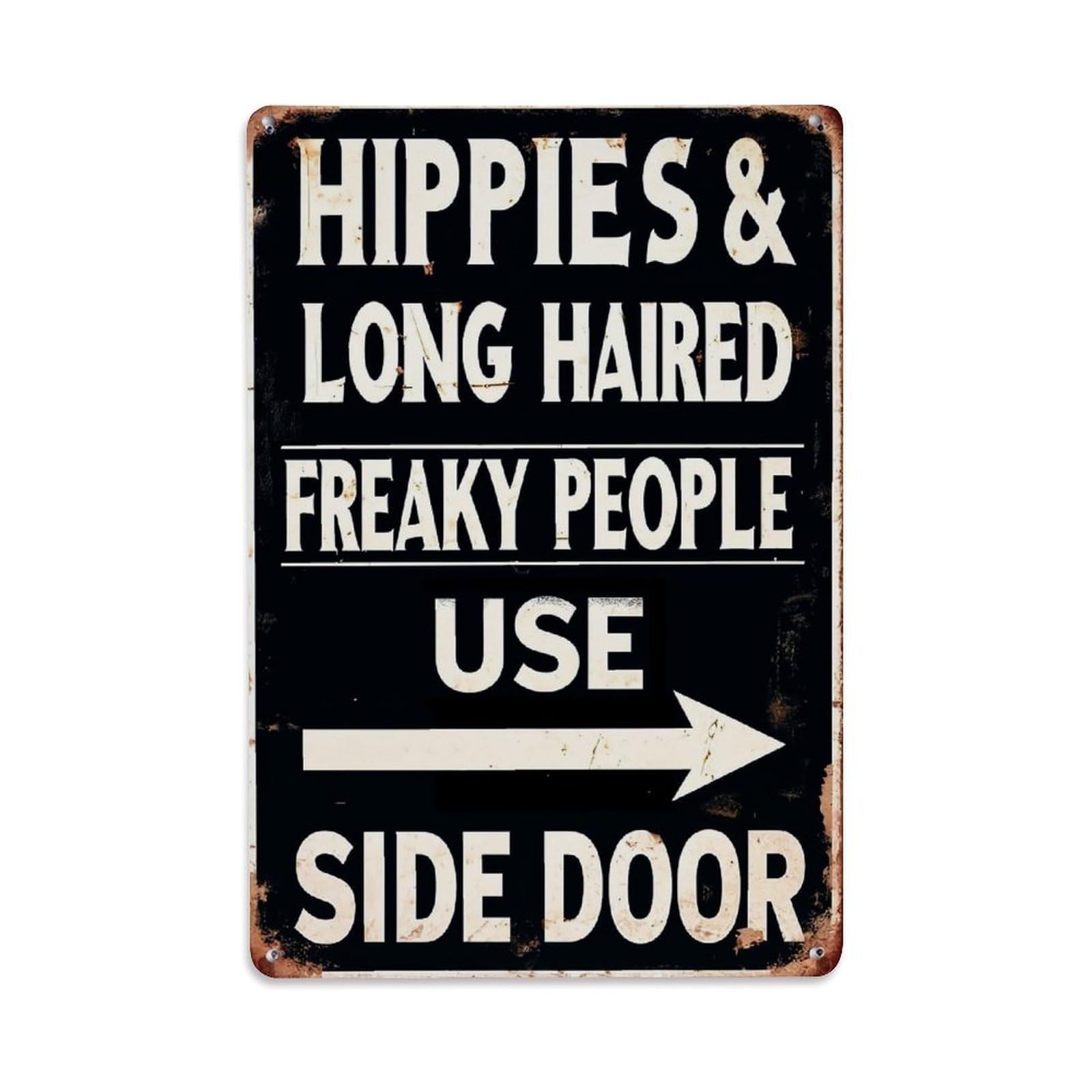 Jdfenggu Vintage Hippies And Long Haired Freaky People Us_ttdyl Retro Metal Tin Sign, Metal Poster For Bar, Home, Man Cave, Kitchen, Laundry Room Art Decor 8X12 Inch